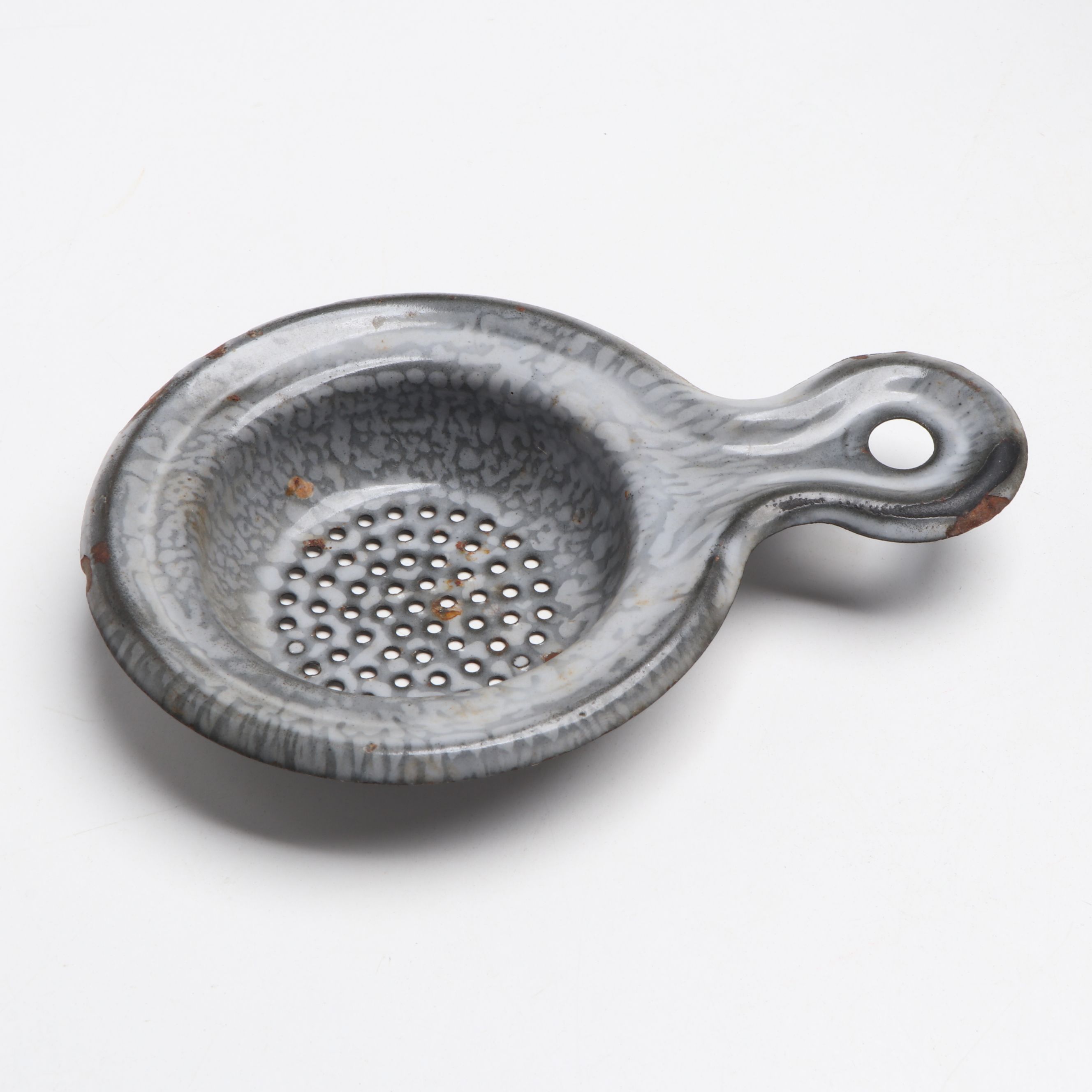 L.G. Mfg. Co. Pitcher with Other Mottled Gray Enamelware