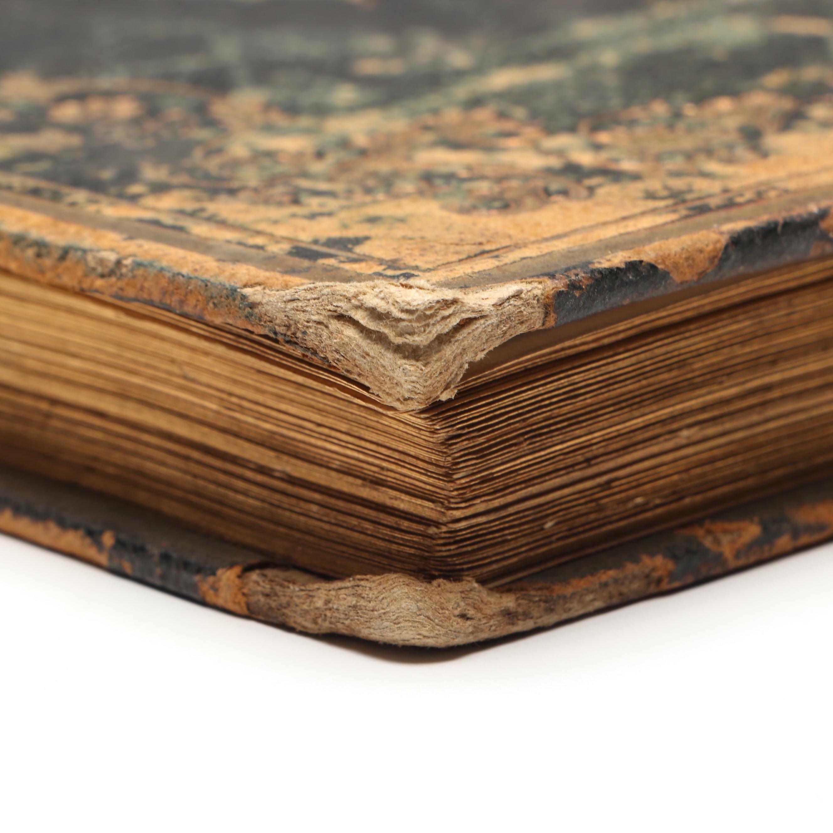 "Album of Pearls" Antique Autograph Book with Pictorial Engravings, Mid-19th C.