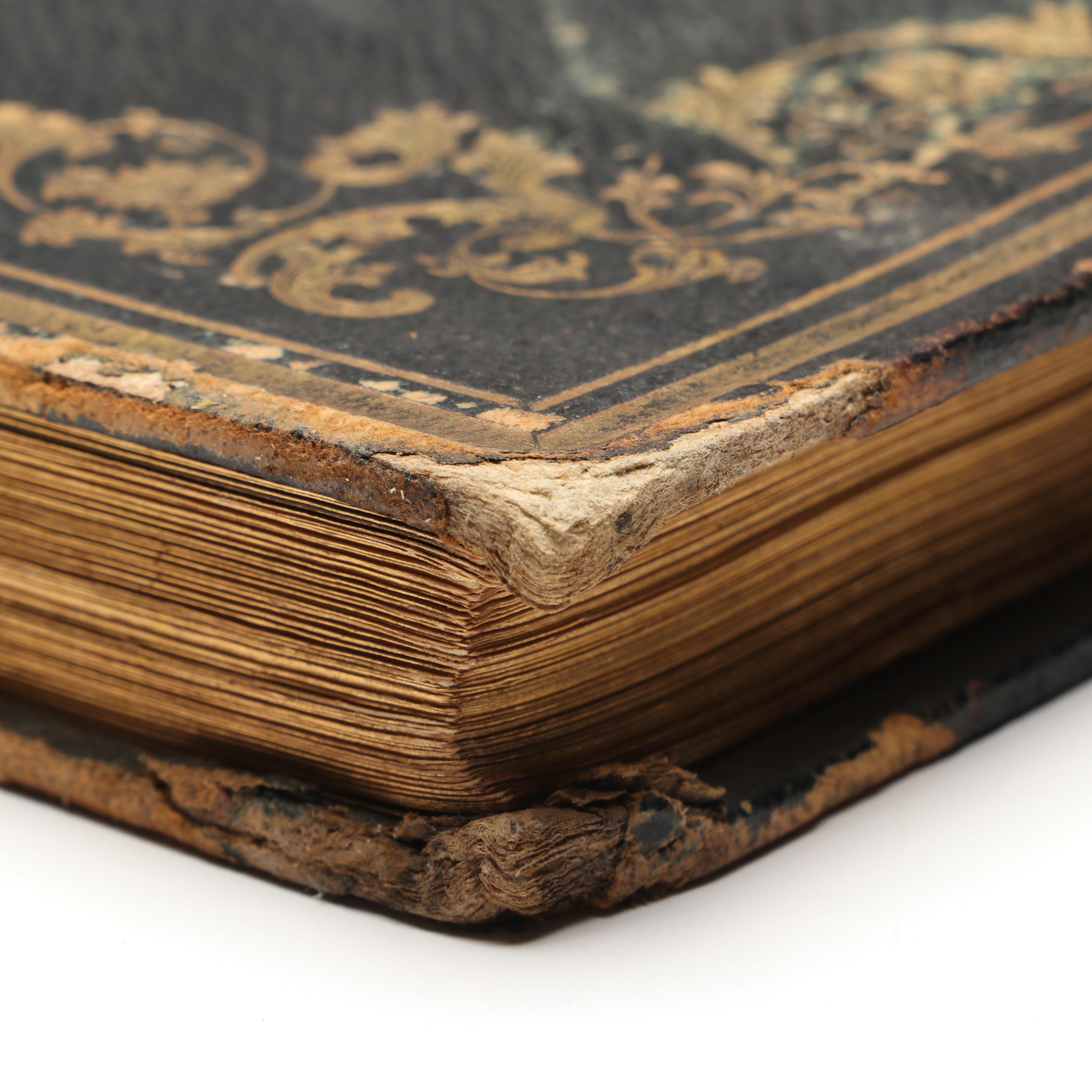 "Album of Pearls" Antique Autograph Book with Pictorial Engravings, Mid-19th C.