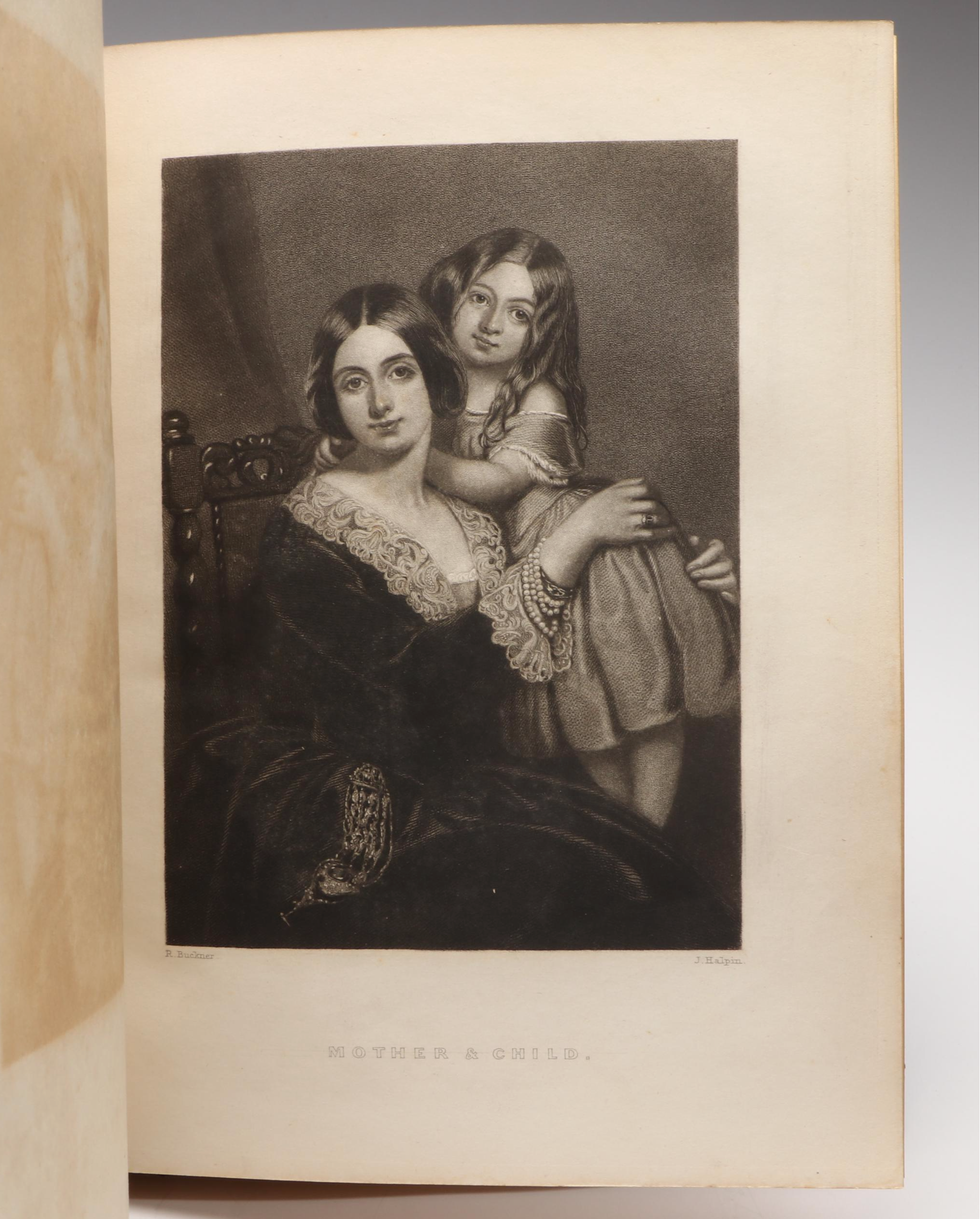 "Album of Pearls" Antique Autograph Book with Pictorial Engravings, Mid-19th C.