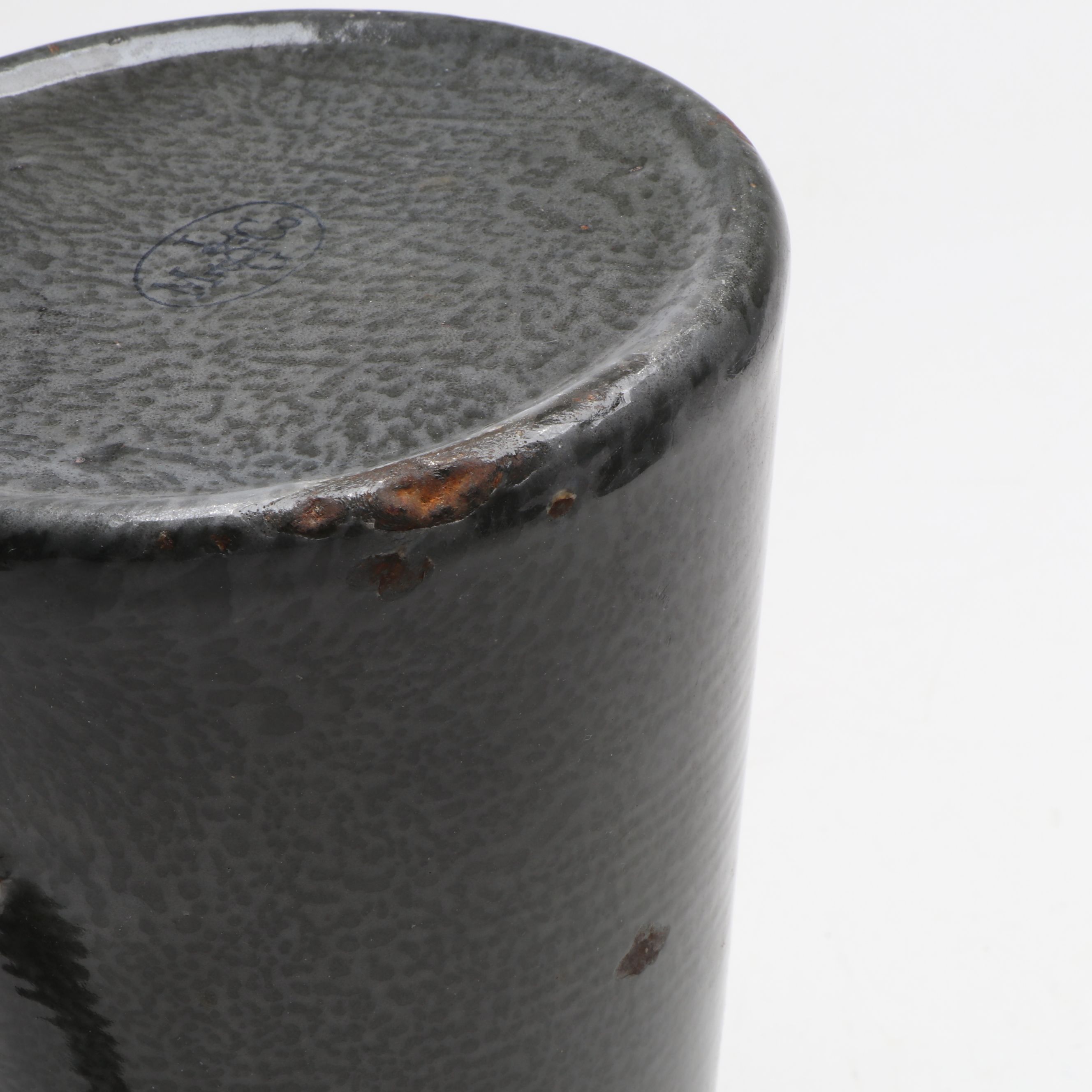 L.G. Mfg. Co. Pitcher with Other Mottled Gray Enamelware