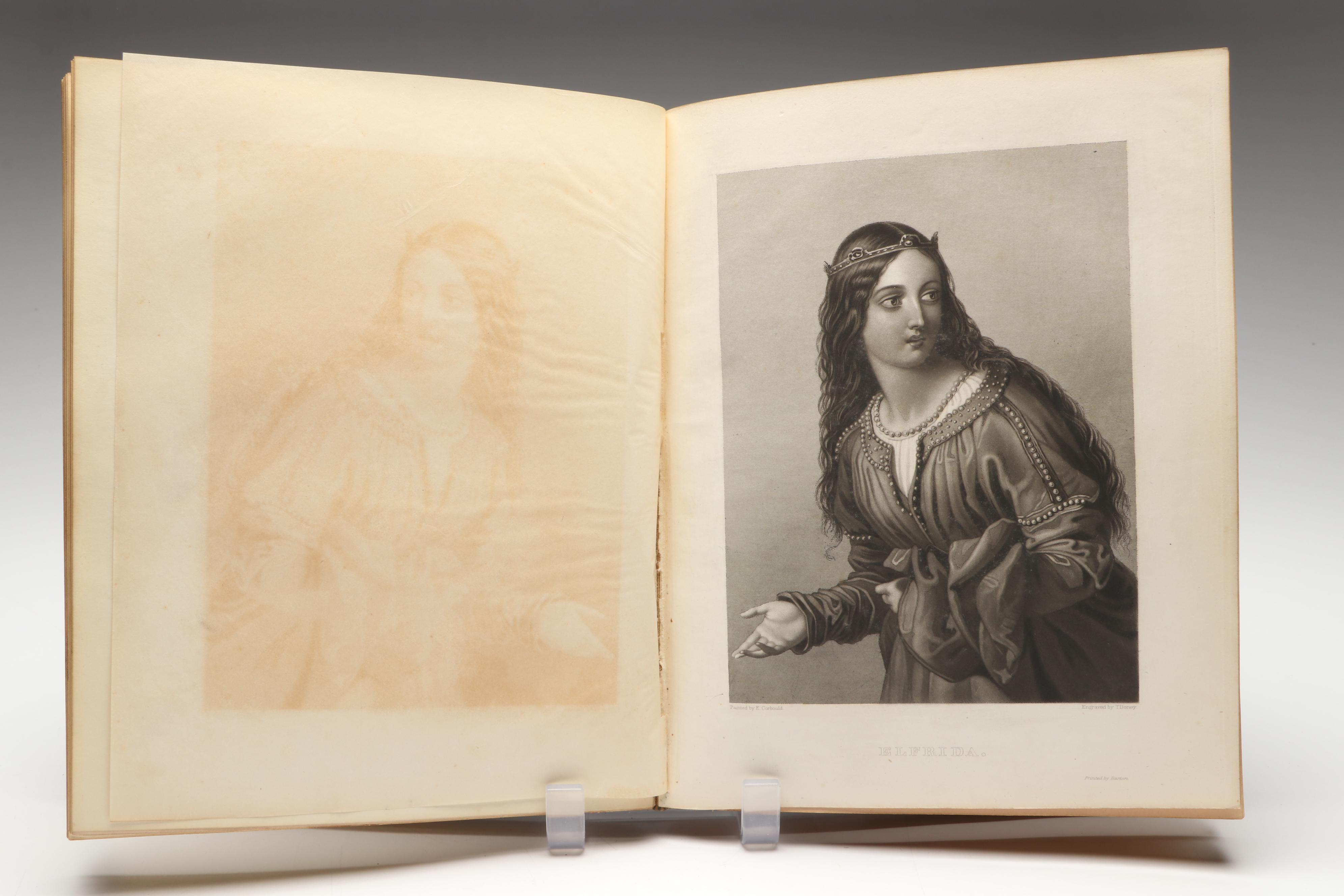 "Album of Pearls" Antique Autograph Book with Pictorial Engravings, Mid-19th C.