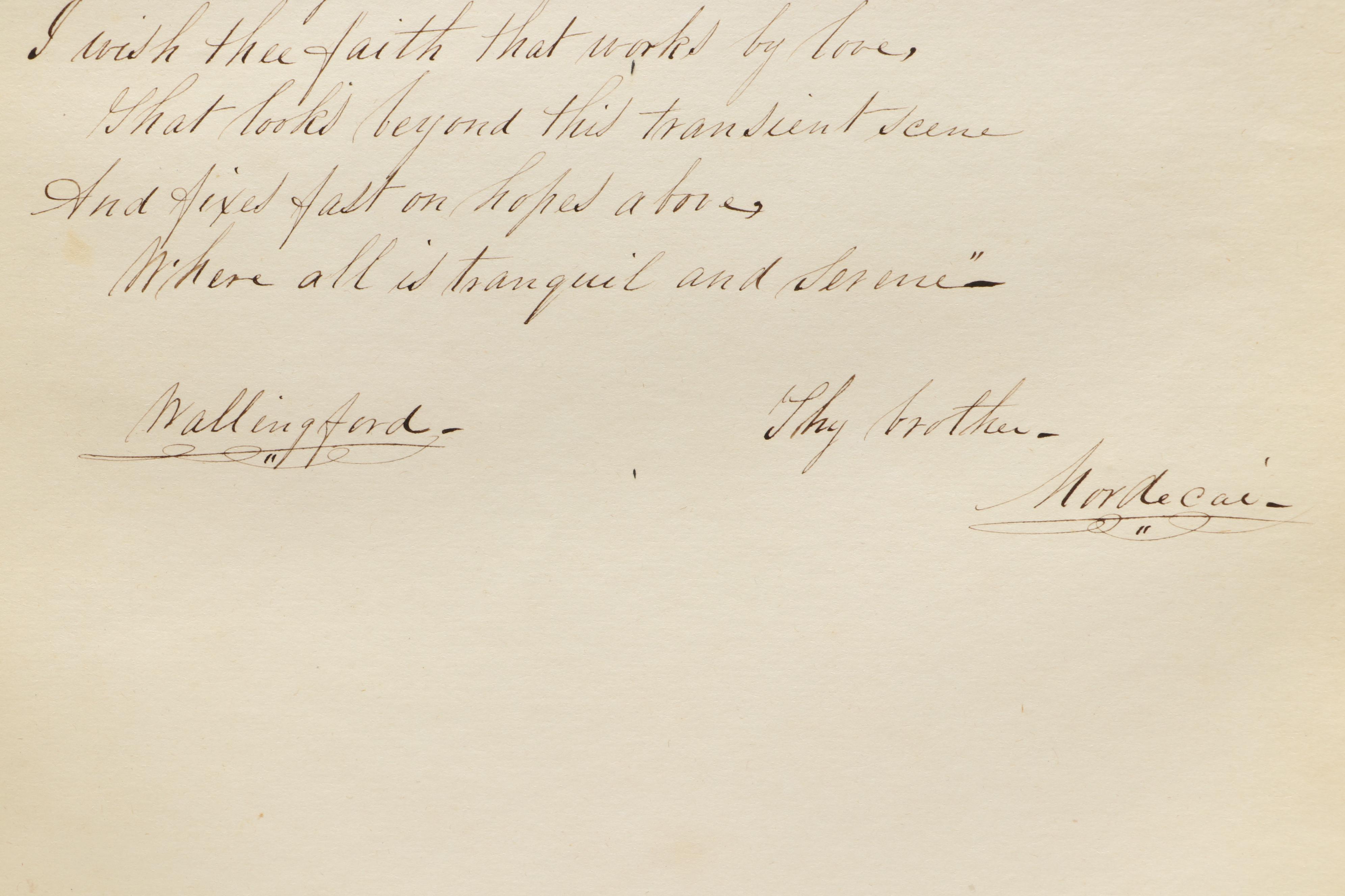 "Album of Pearls" Antique Autograph Book with Pictorial Engravings, Mid-19th C.