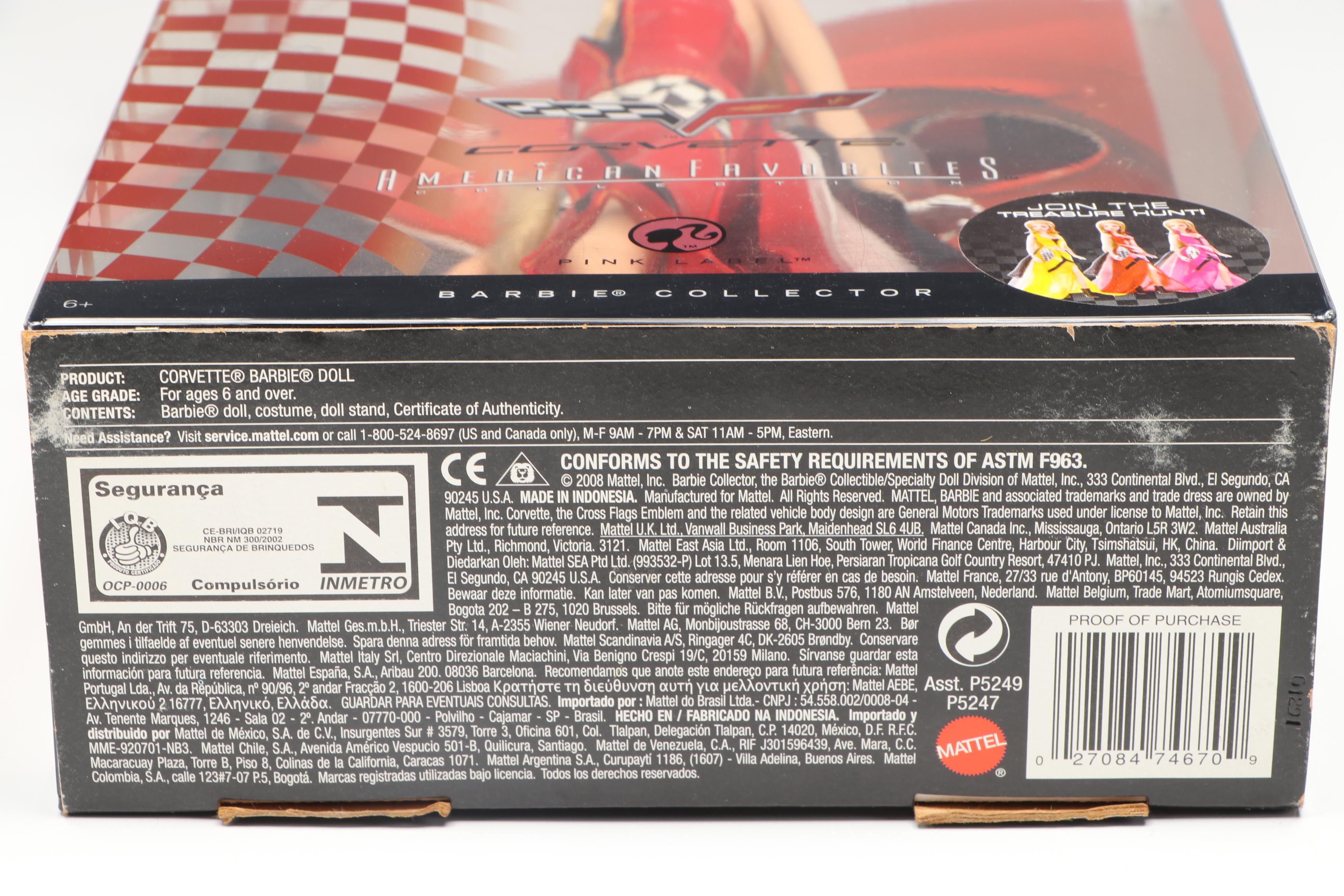 Barbie Pink Label American Favorites Collection "Corvette" Doll