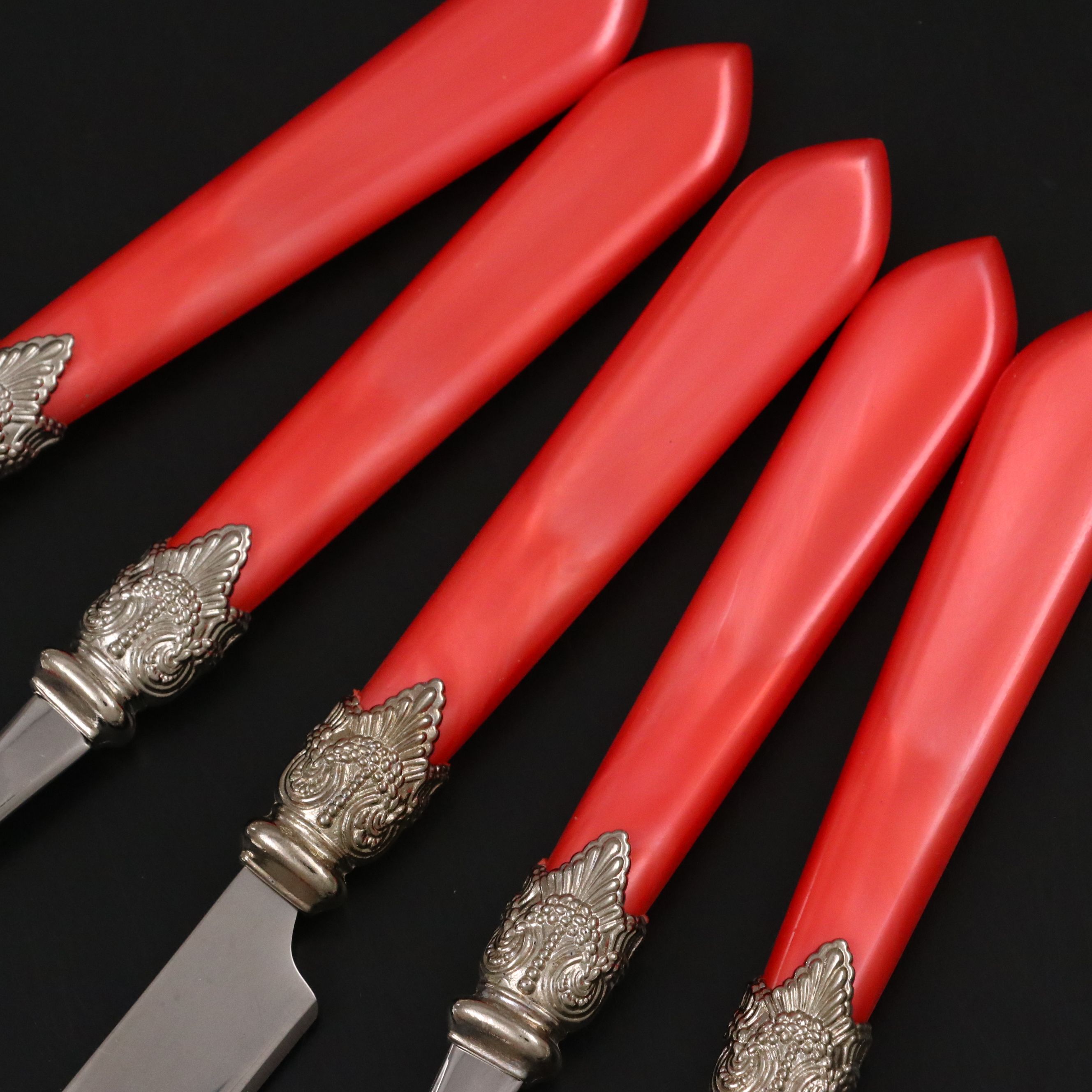 Pearlescent Red Resin Handled Flatware