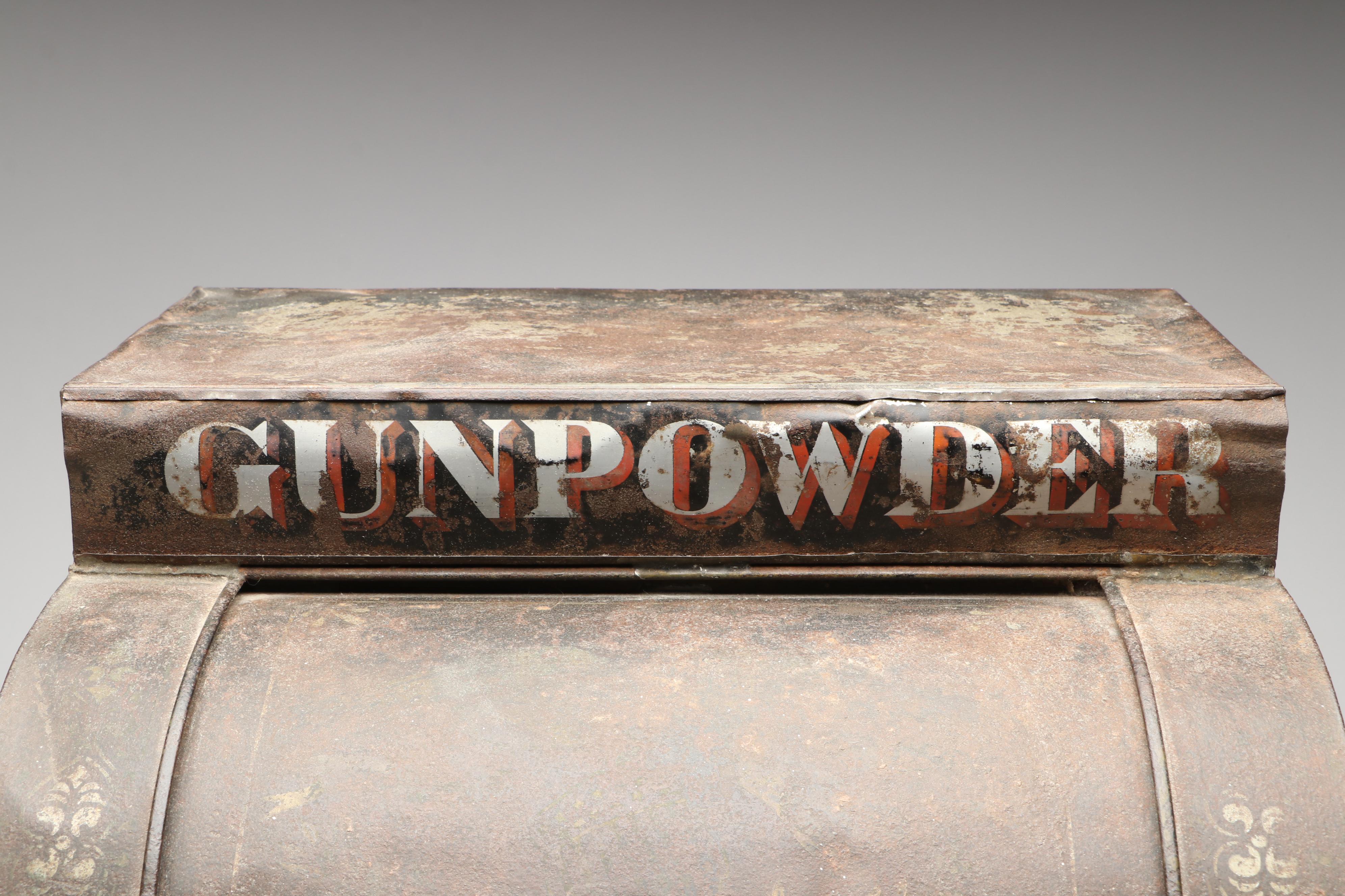 Gunpowder Tea Metal Store Display Canister, Late 19th Century