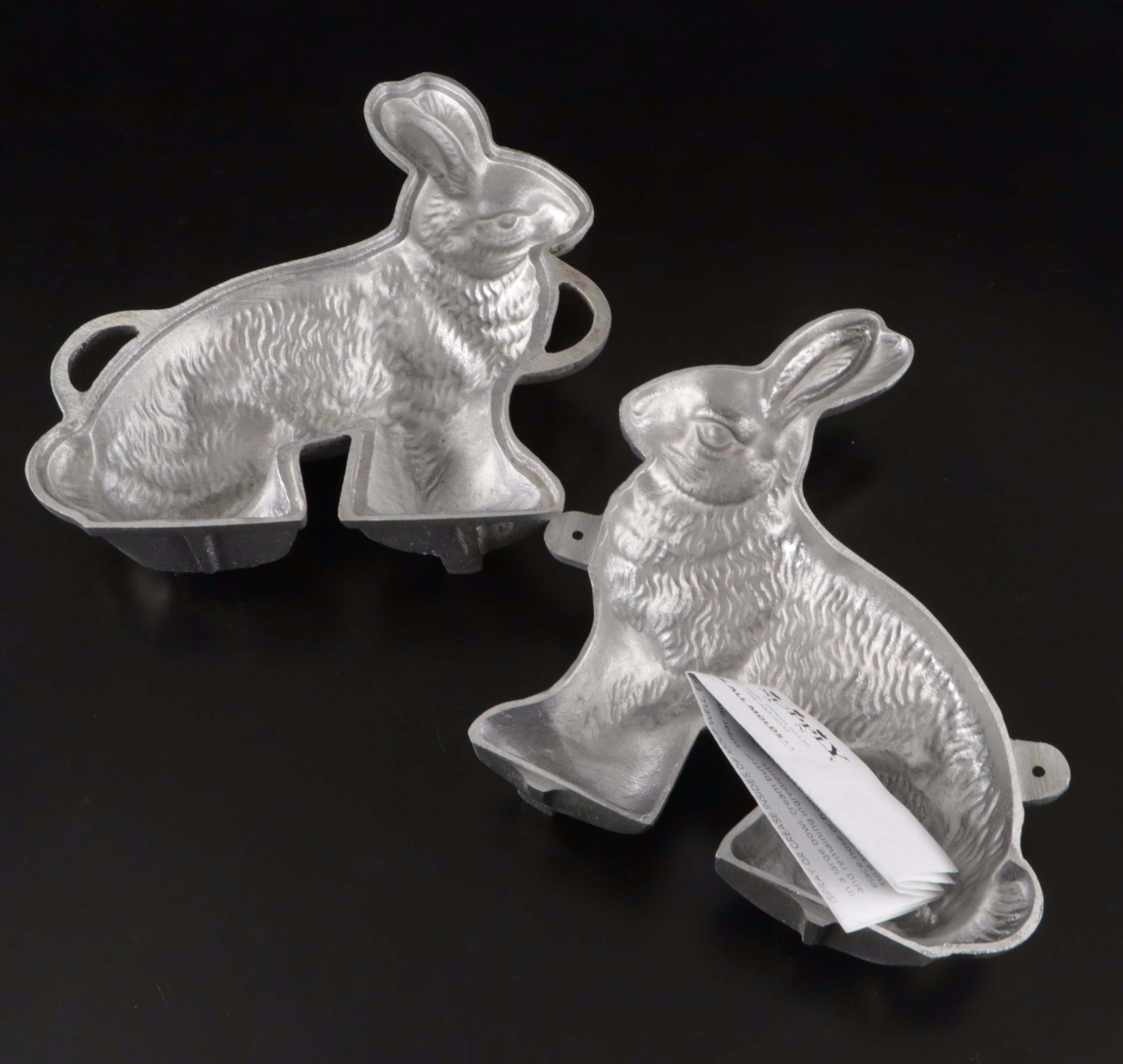 Arthur Court Rabbit Figurines with Other Serving Pieces and Baking Mold