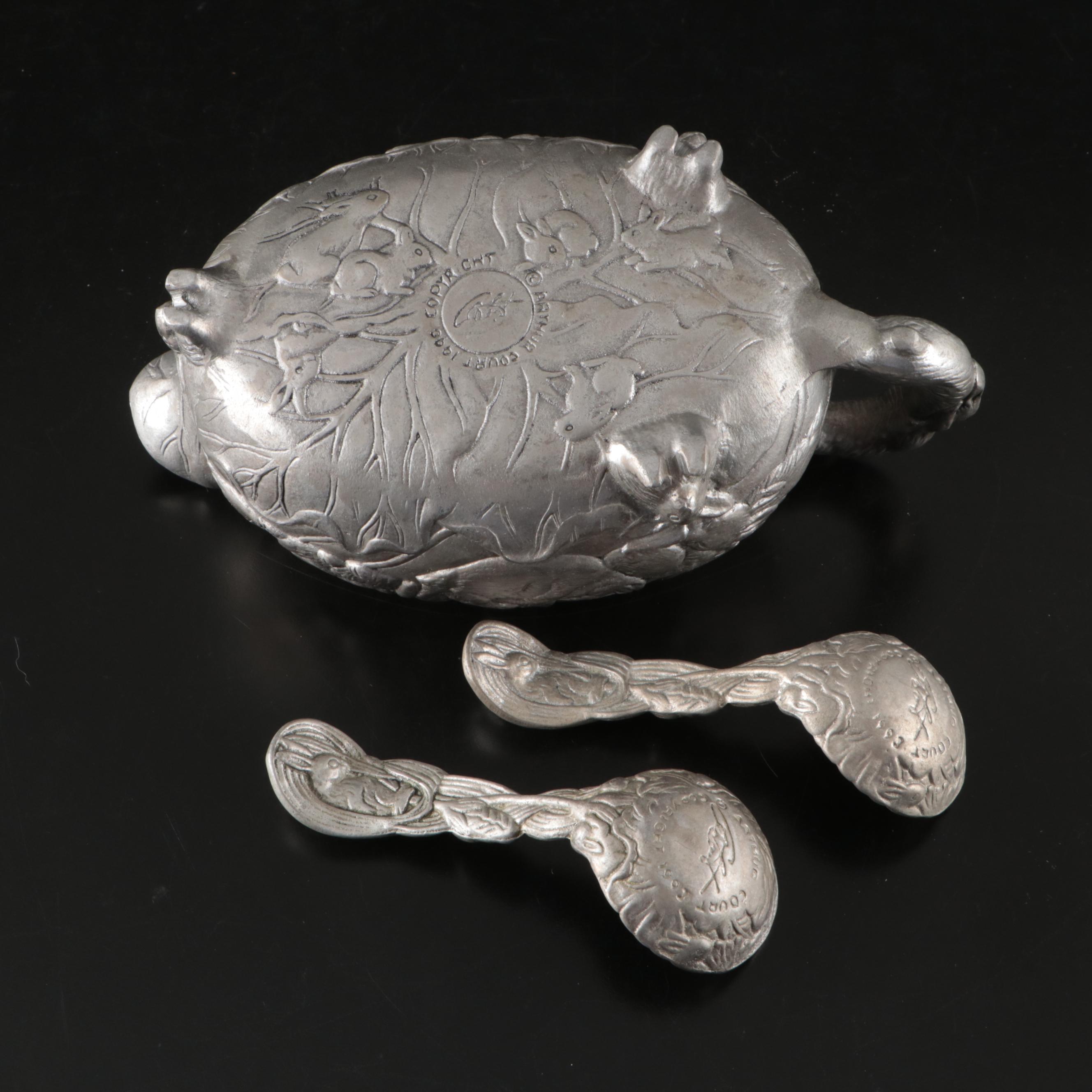 Arthur Court Rabbit Figurines with Other Serving Pieces and Baking Mold