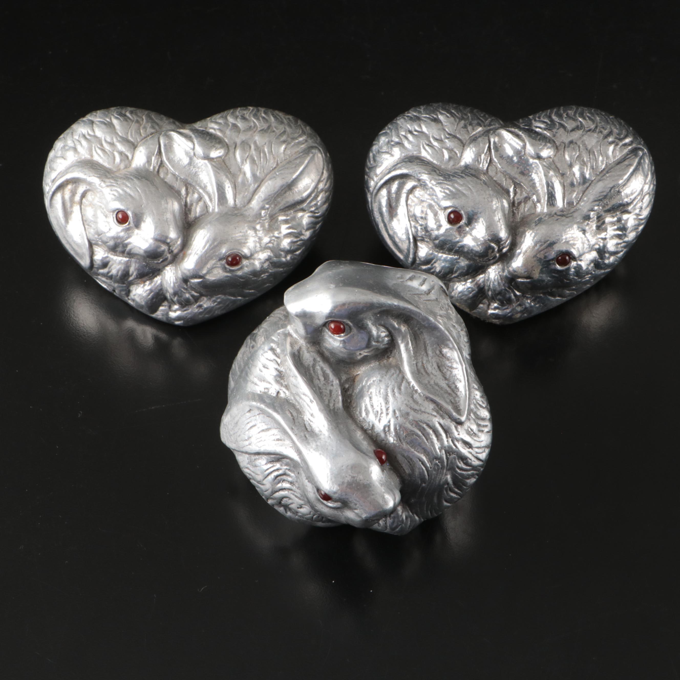 Arthur Court Rabbit Figurines with Other Serving Pieces and Baking Mold