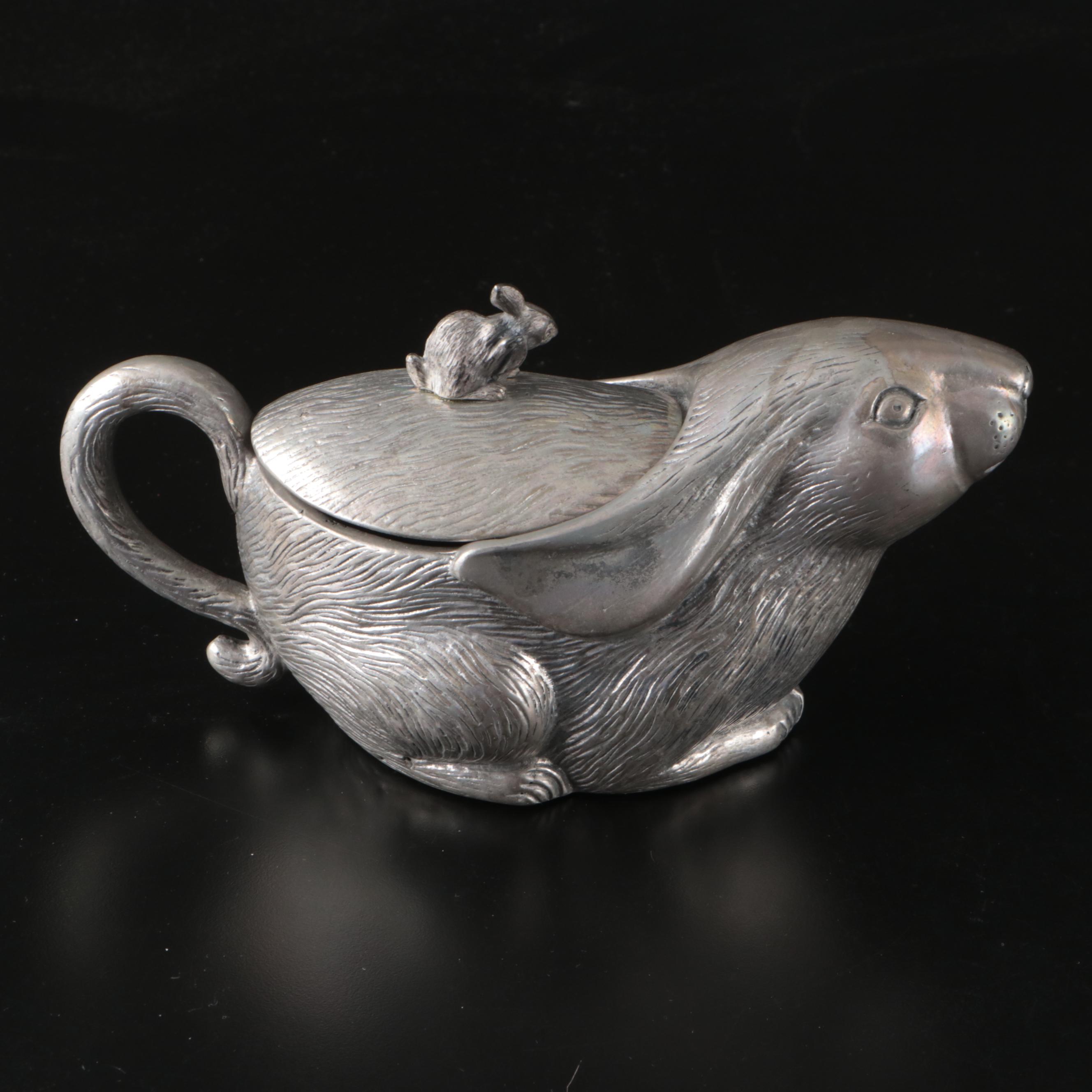 Arthur Court Rabbit Figurines with Other Serving Pieces and Baking Mold