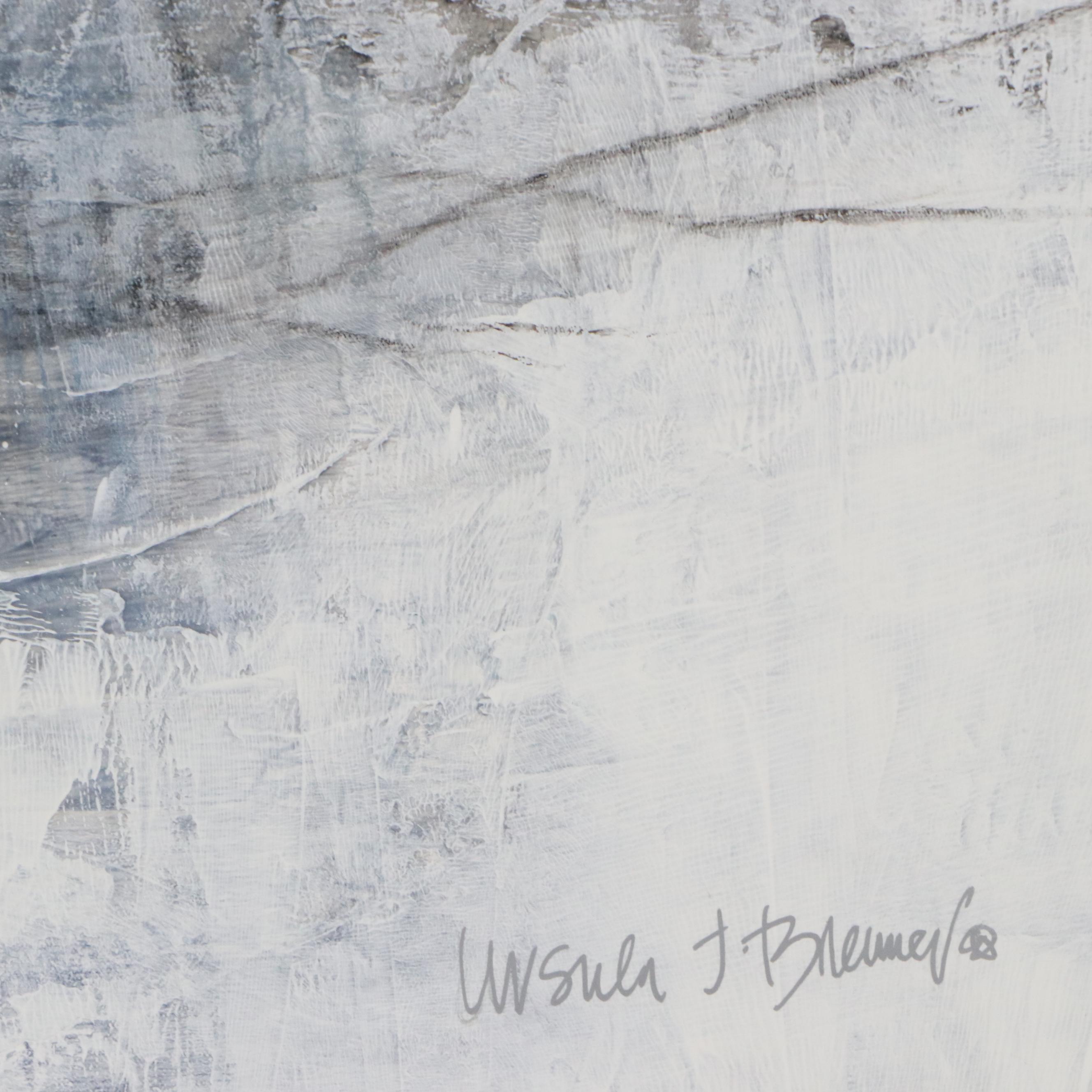 Ursula Brenner Abstract Mixed Media Painting, 21st Century