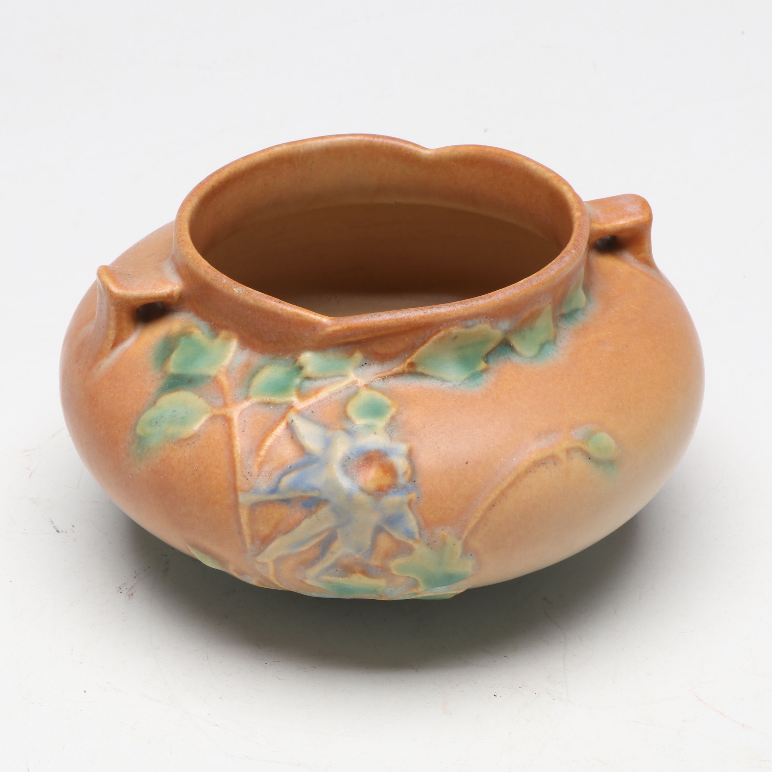 Roseville Pottery "Columbine" Planter with Cornucopia Vase