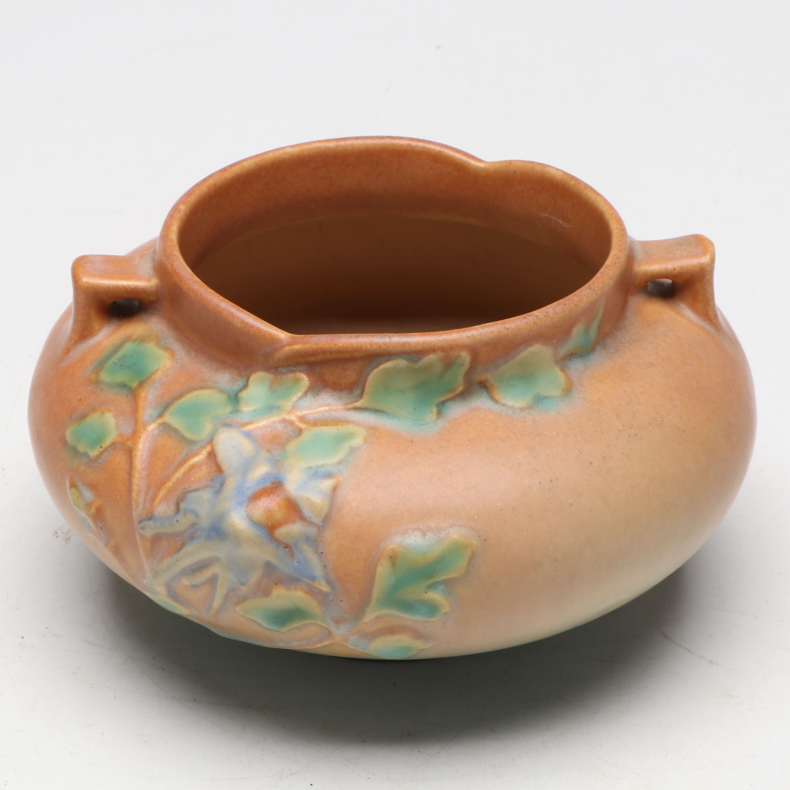 Roseville Pottery "Columbine" Planter with Cornucopia Vase