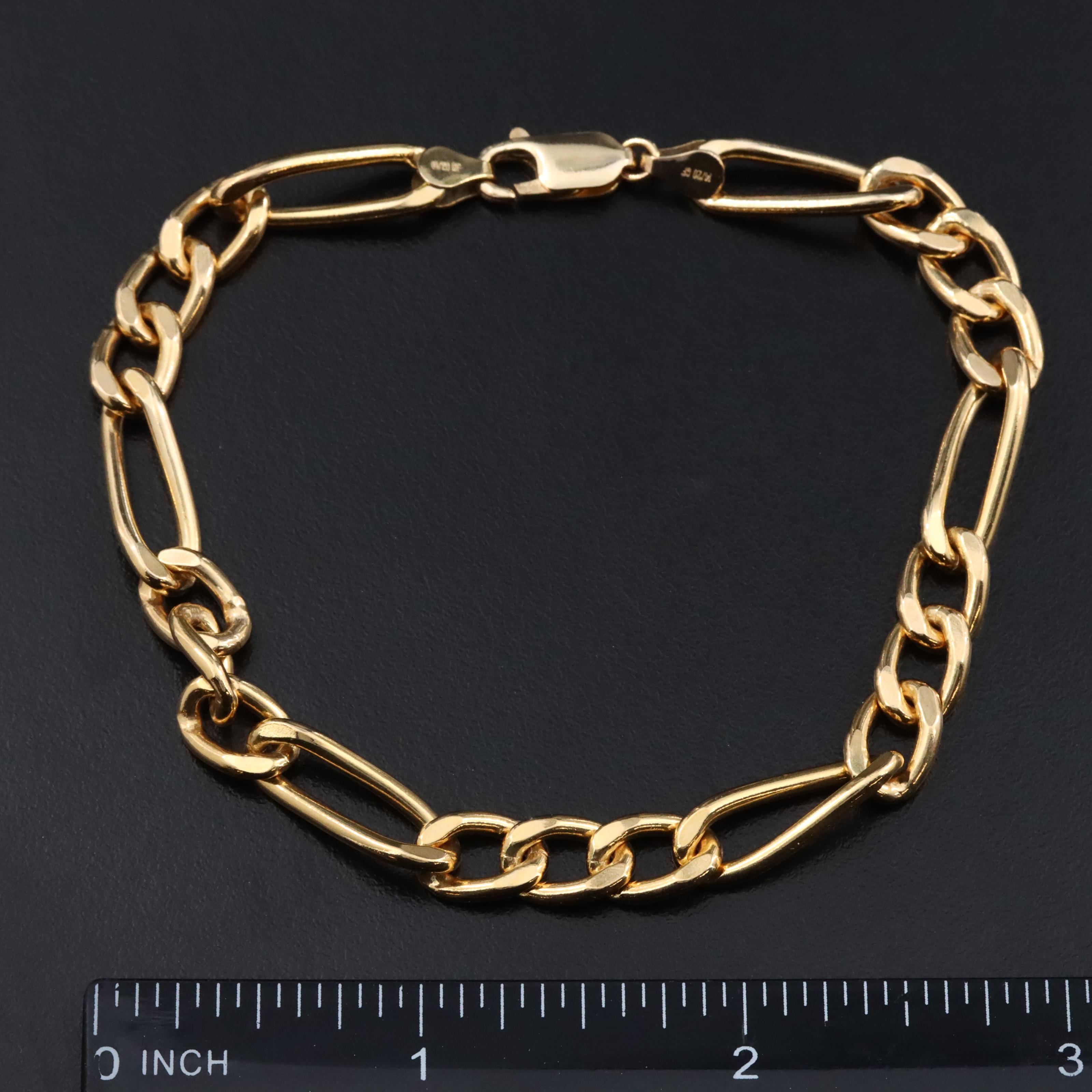 Gold-Filled Figaro Chain Bracelet