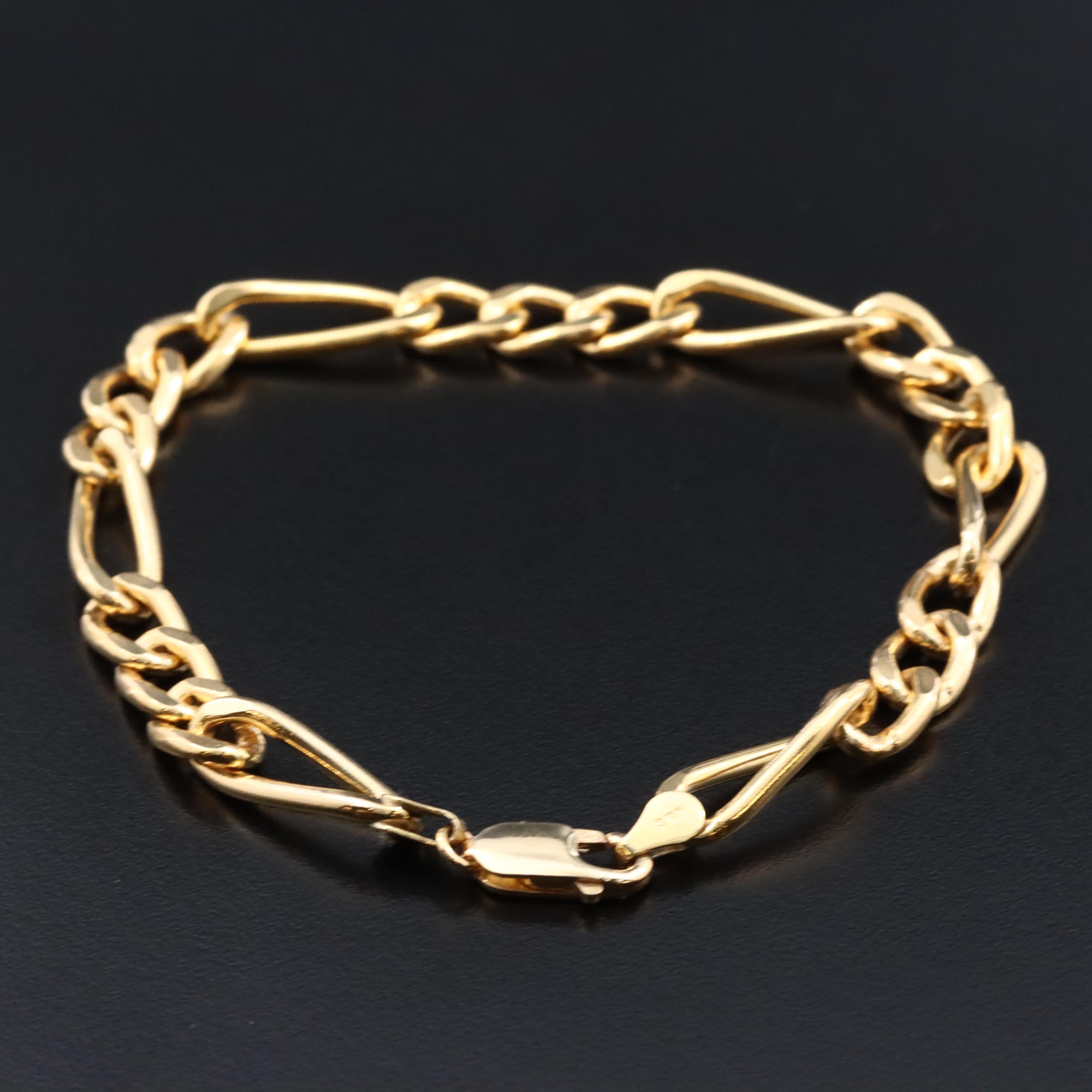 Gold-Filled Figaro Chain Bracelet