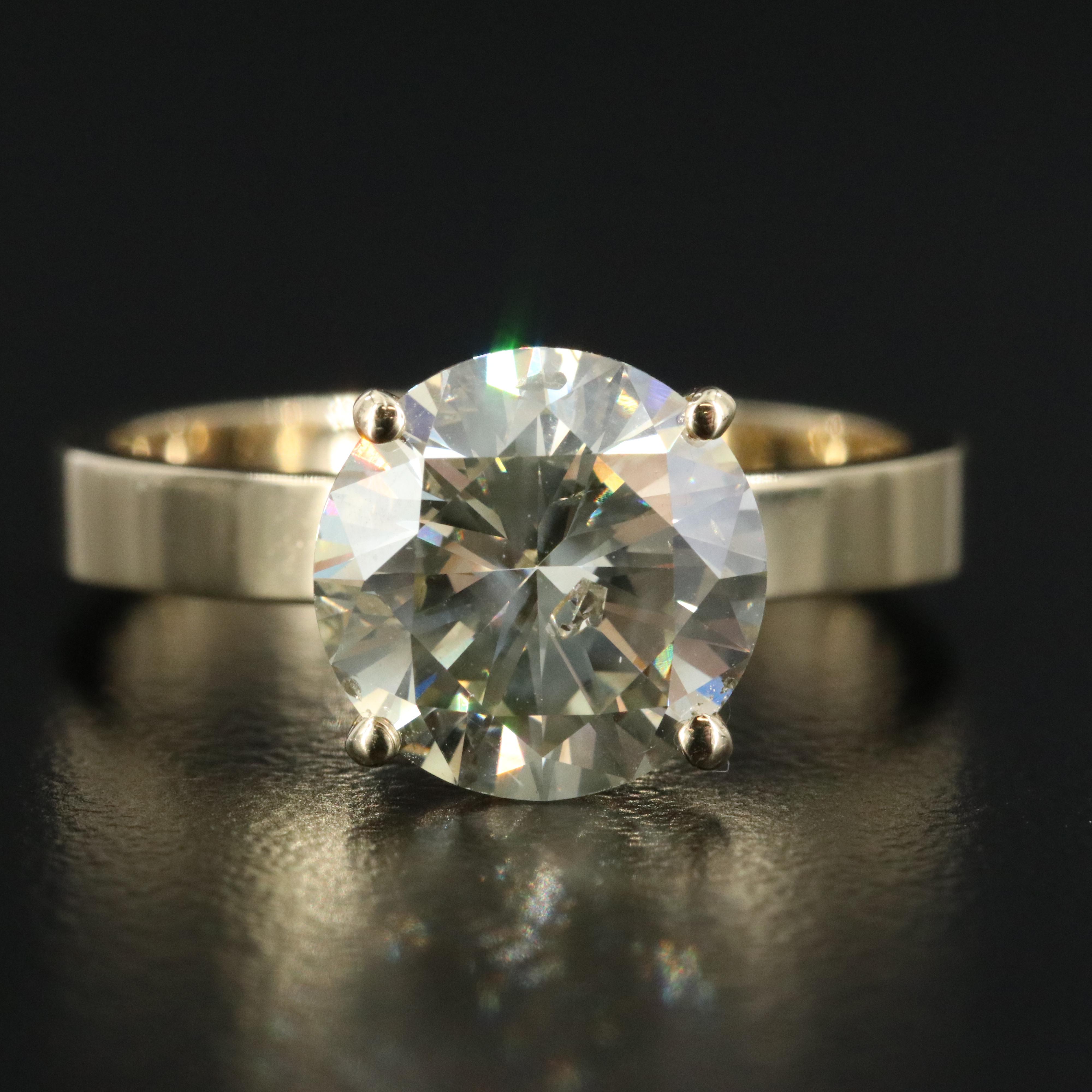 14K 3.22 CT Diamond Ring with IGI Jewelry Report