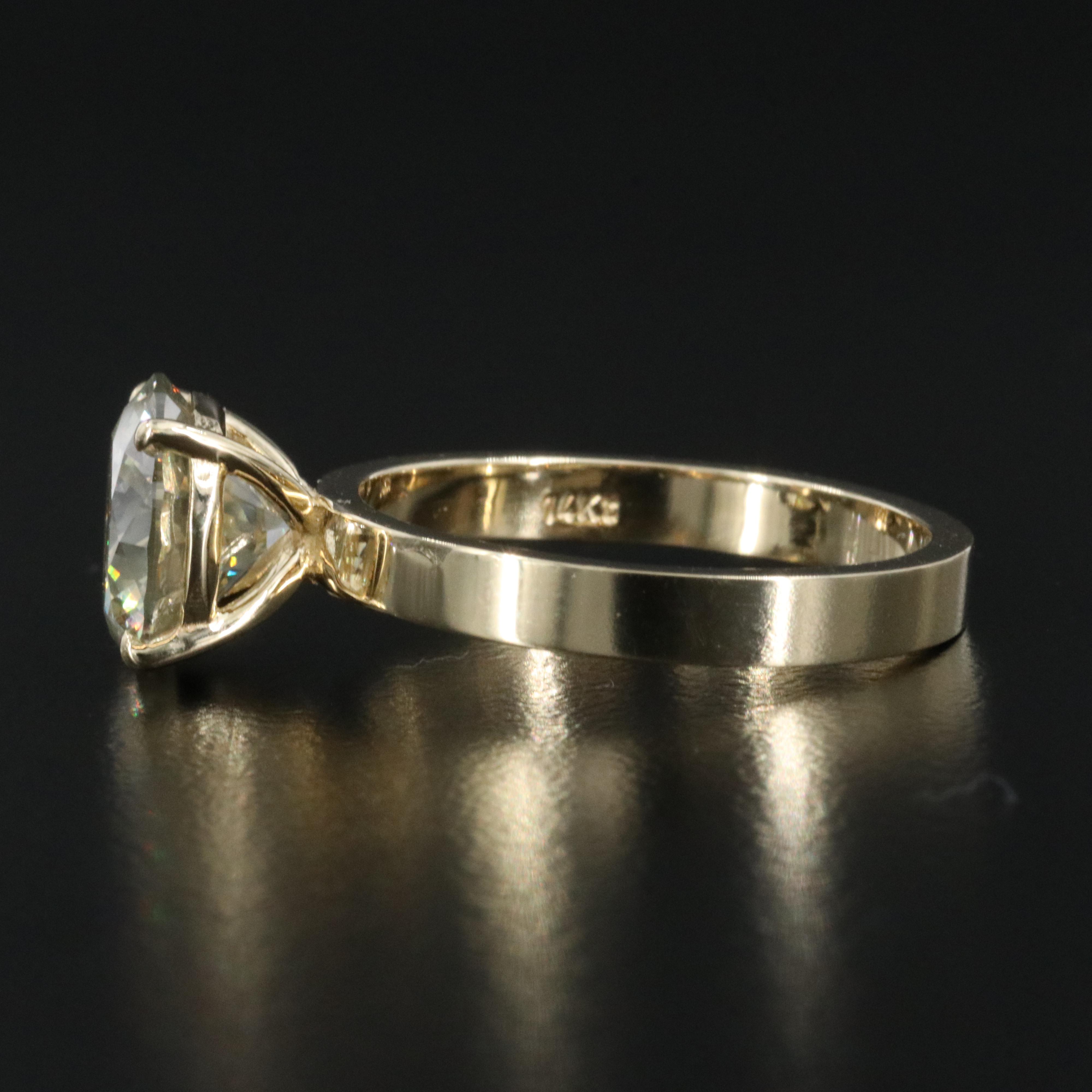 14K 3.22 CT Diamond Ring with IGI Jewelry Report