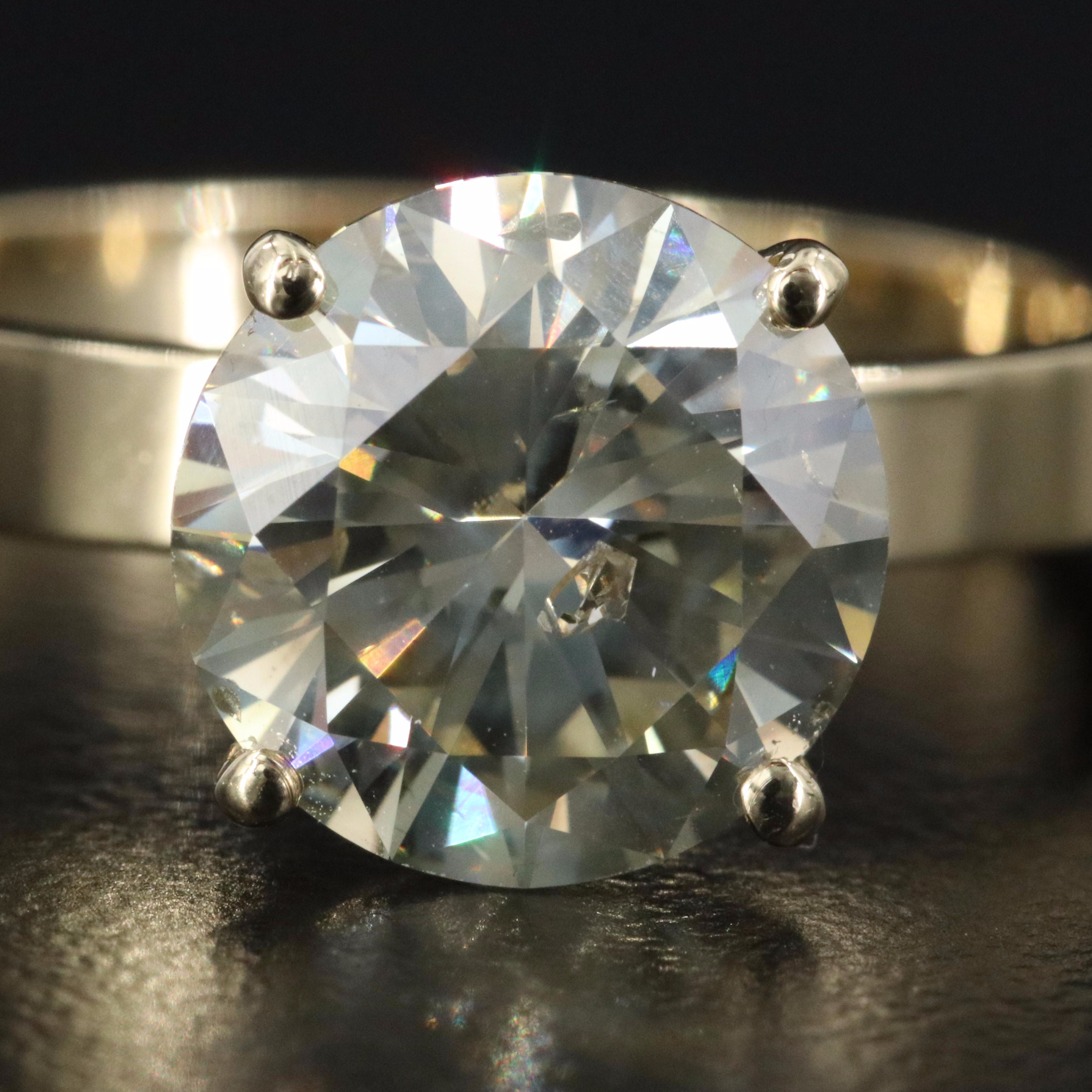 14K 3.22 CT Diamond Ring with IGI Jewelry Report