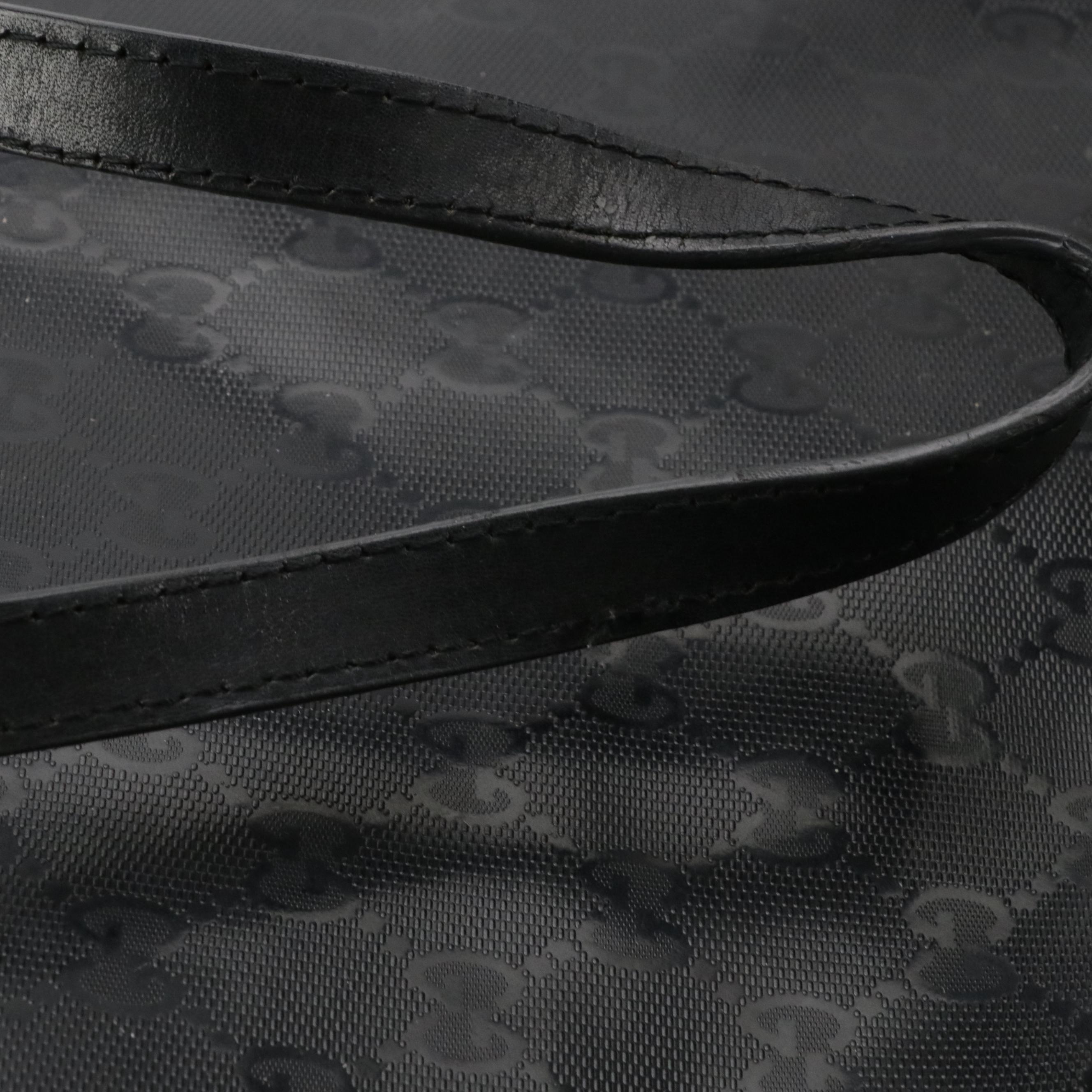 Gucci Large Studded Tote in Black GG Imprimé Canvas and Leather Trim