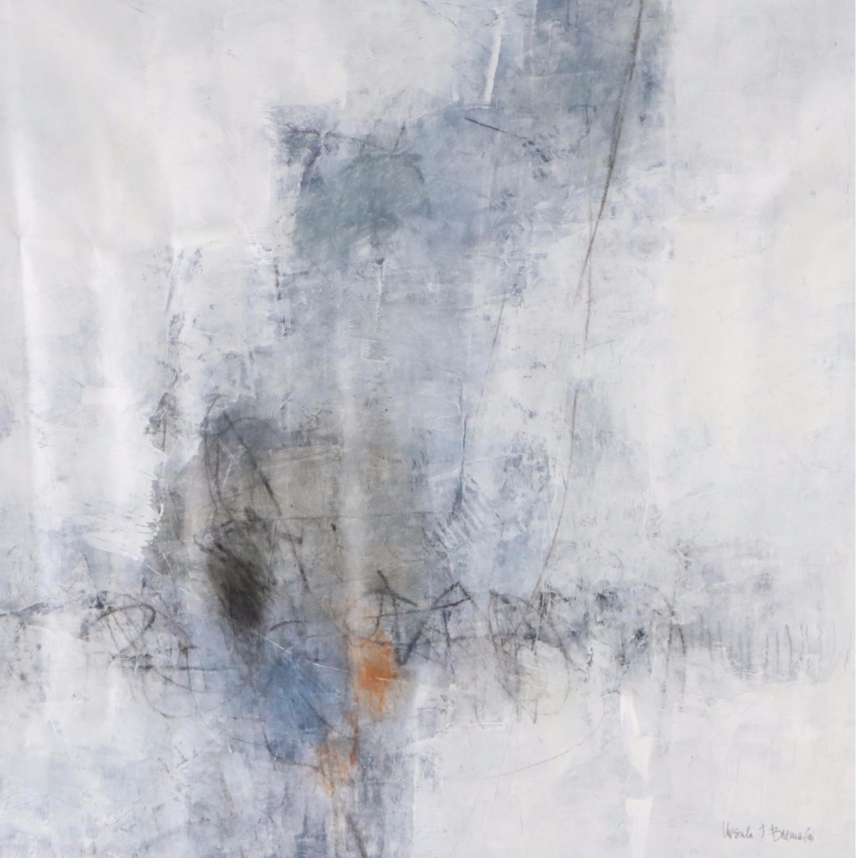 Ursula Brenner Abstract Mixed Media Painting, 21st Century