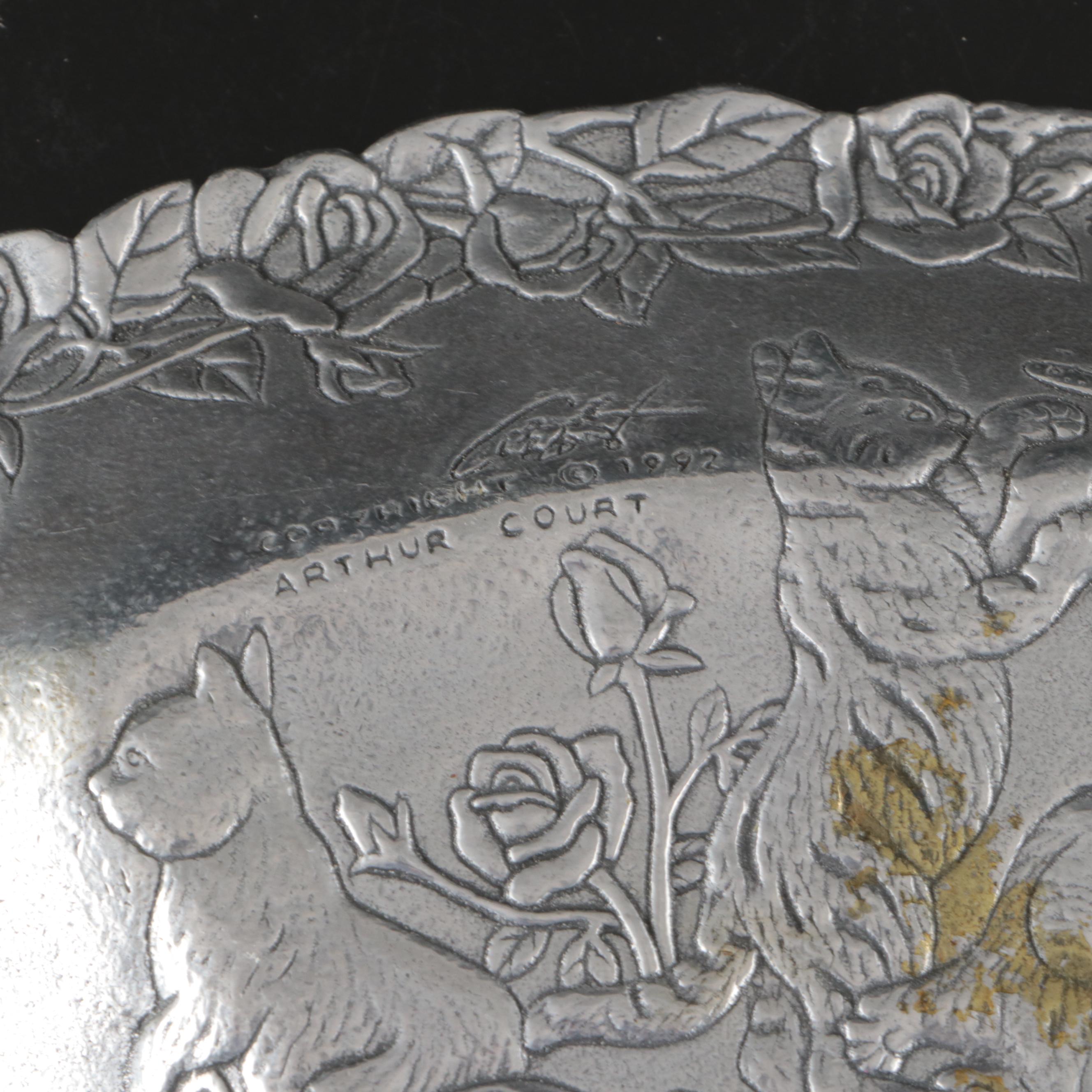 Arthur Court Ram's Head Cheese Board with Other Serving Pieces