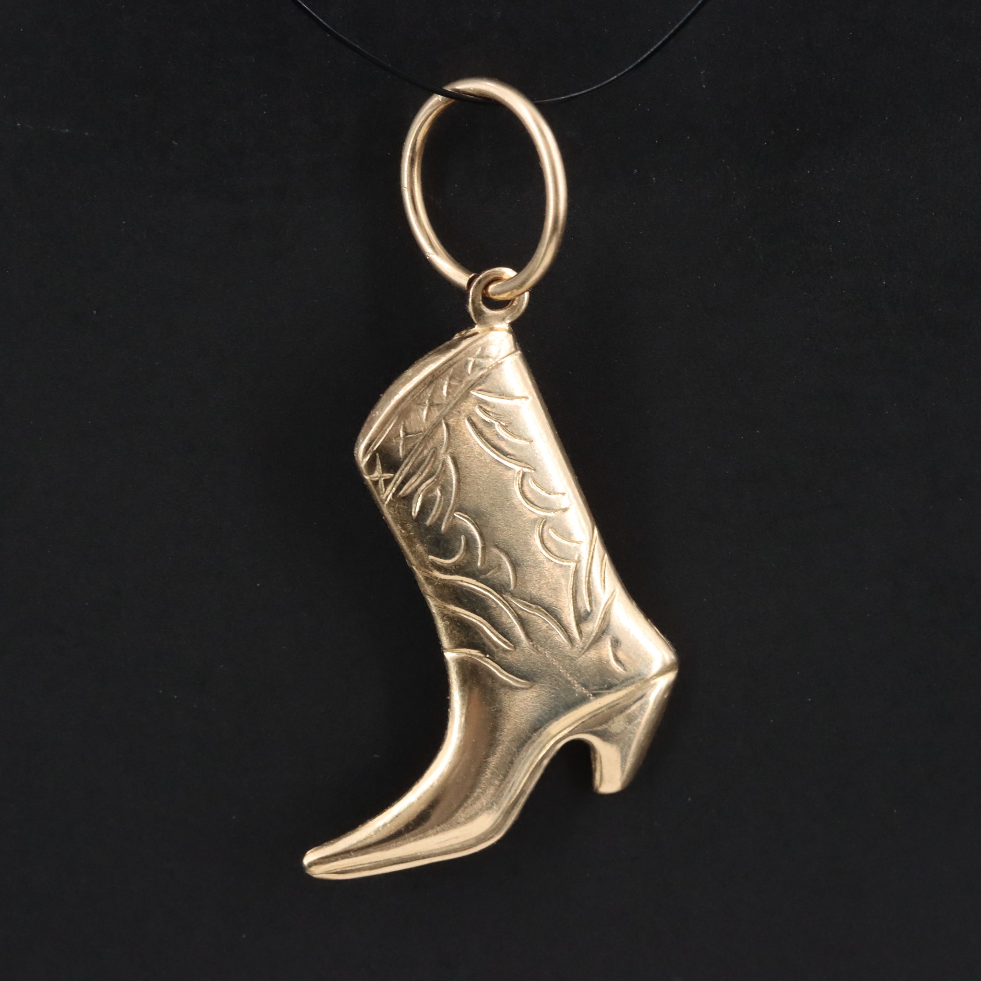 Cowboy Boot Charm Pendant