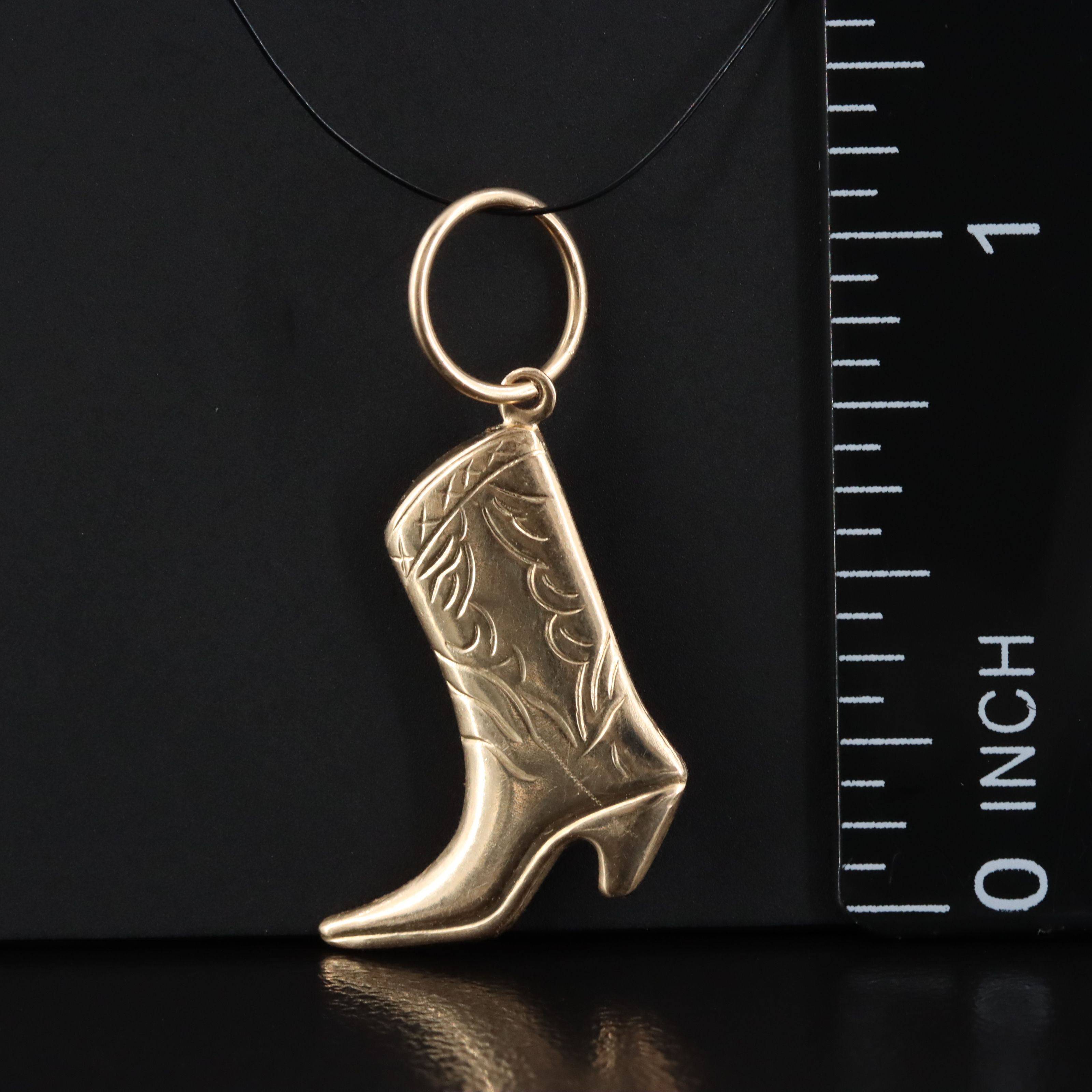 Cowboy Boot Charm Pendant