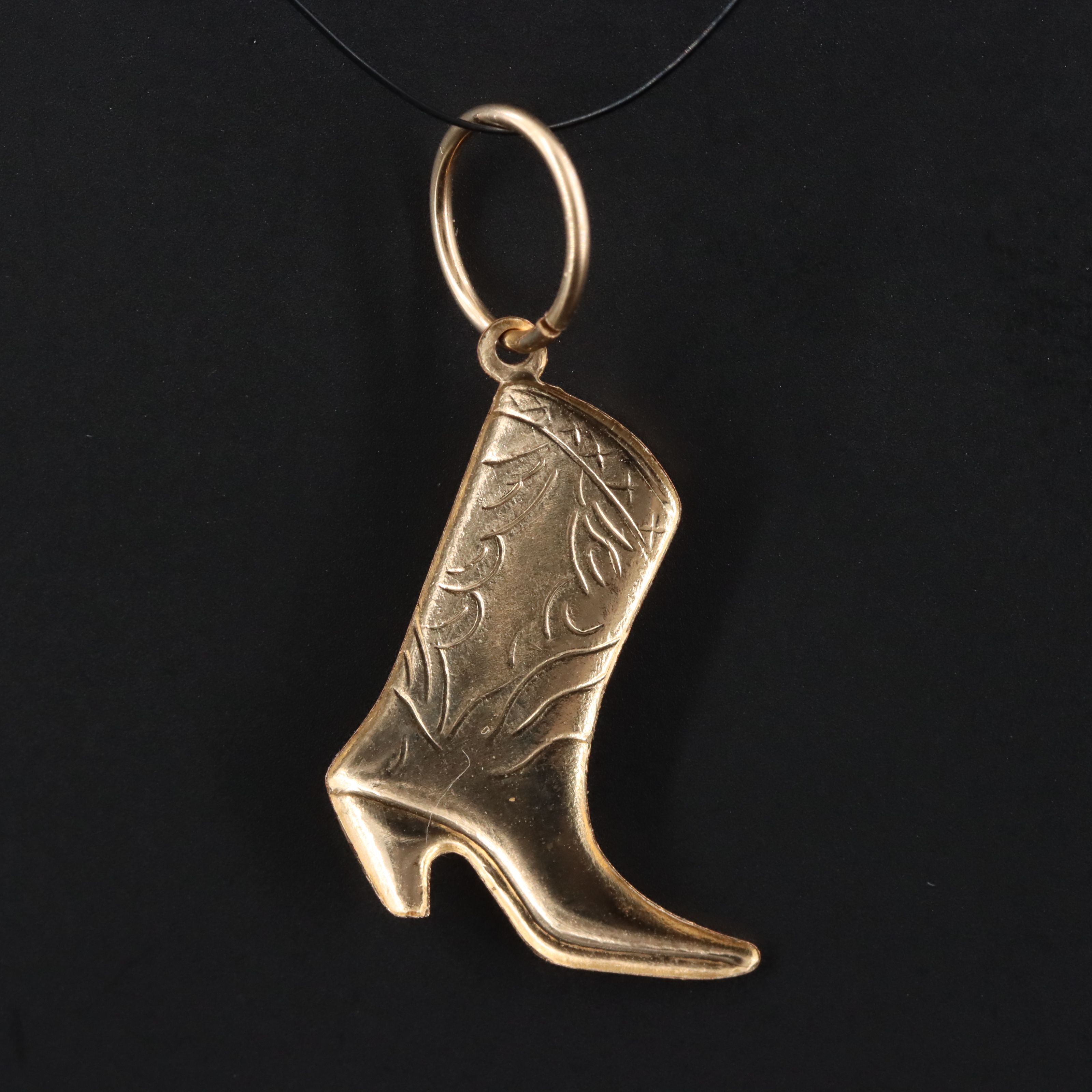 Cowboy Boot Charm Pendant