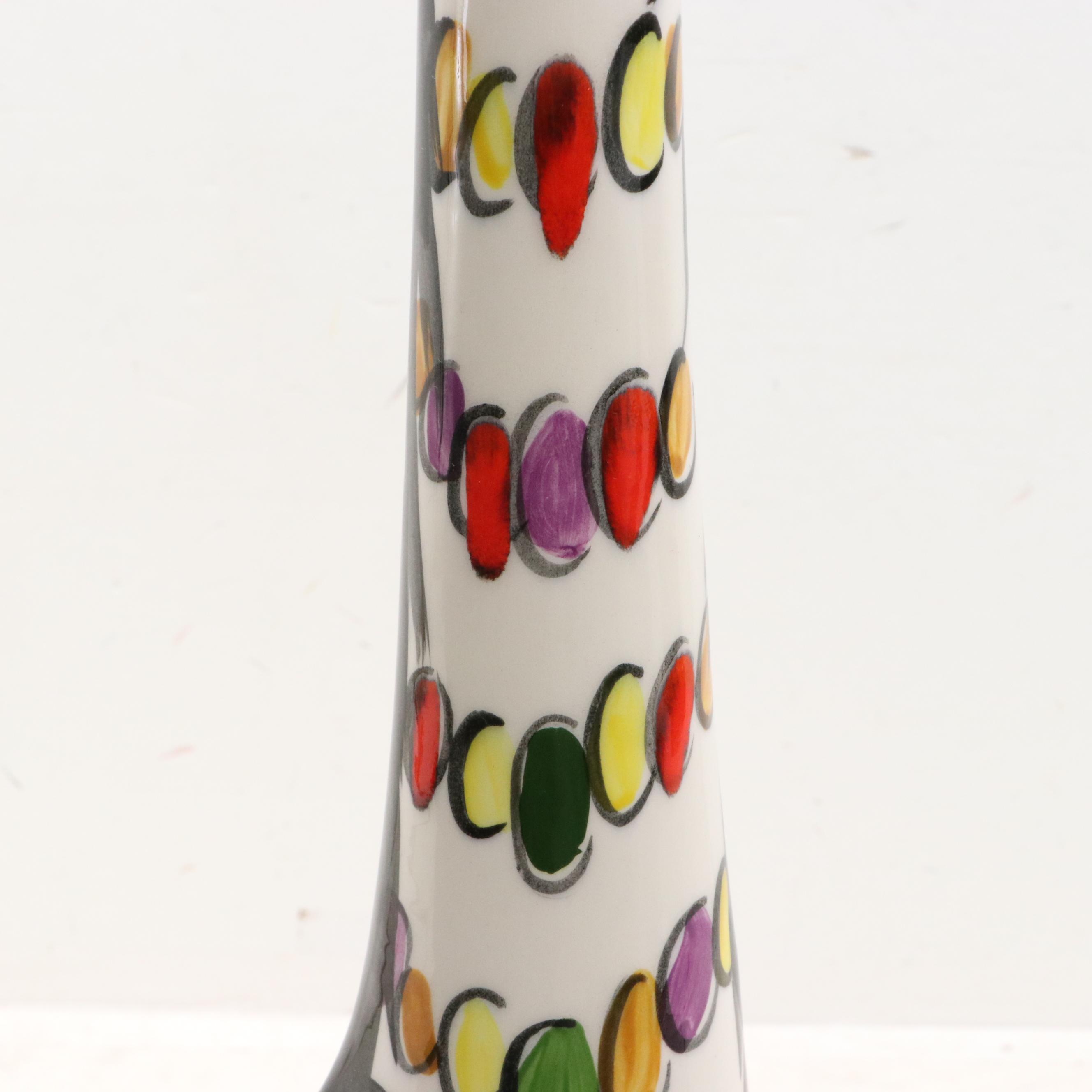 Anatoly Turovsky Hand-Painted Ceramic Giraffes, Late 20th Century