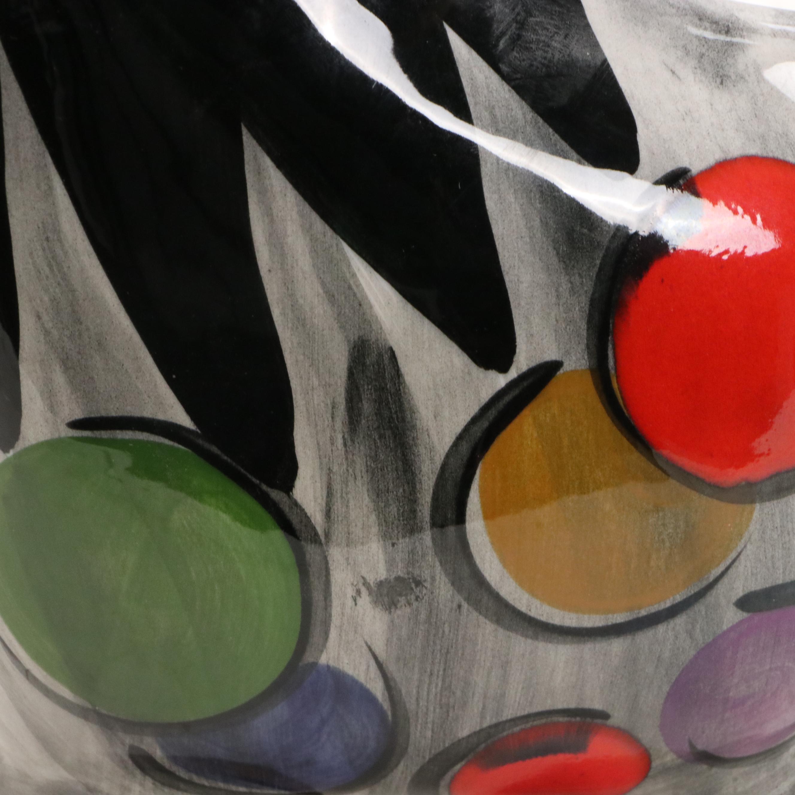 Anatoly Turovsky Hand-Painted Ceramic Giraffes, Late 20th Century