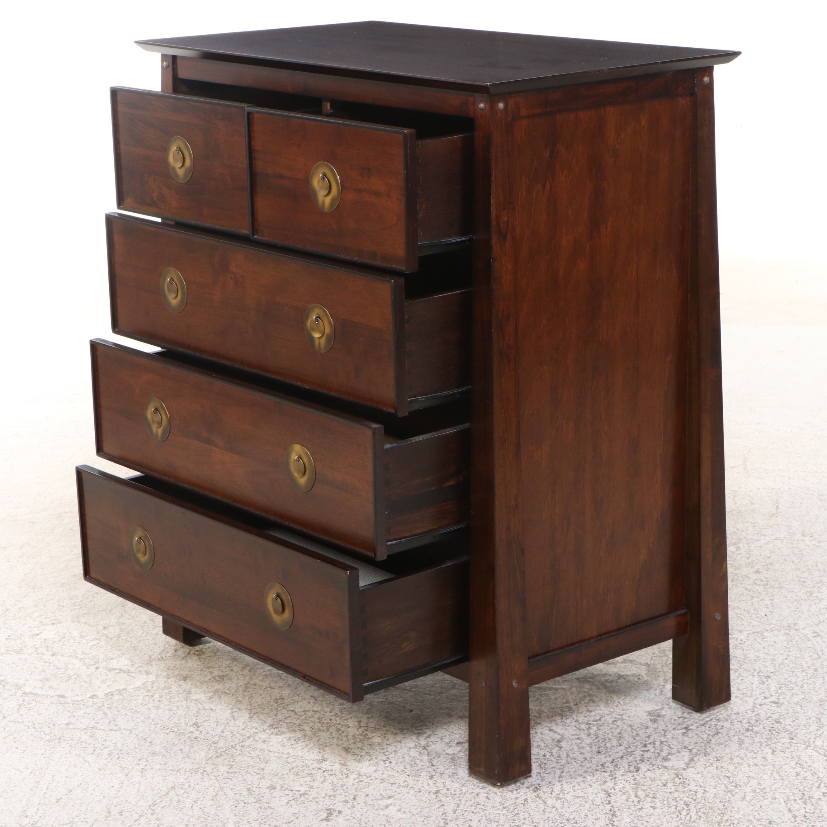 Pier 1 Asian Style Five-Drawer Wood Chest