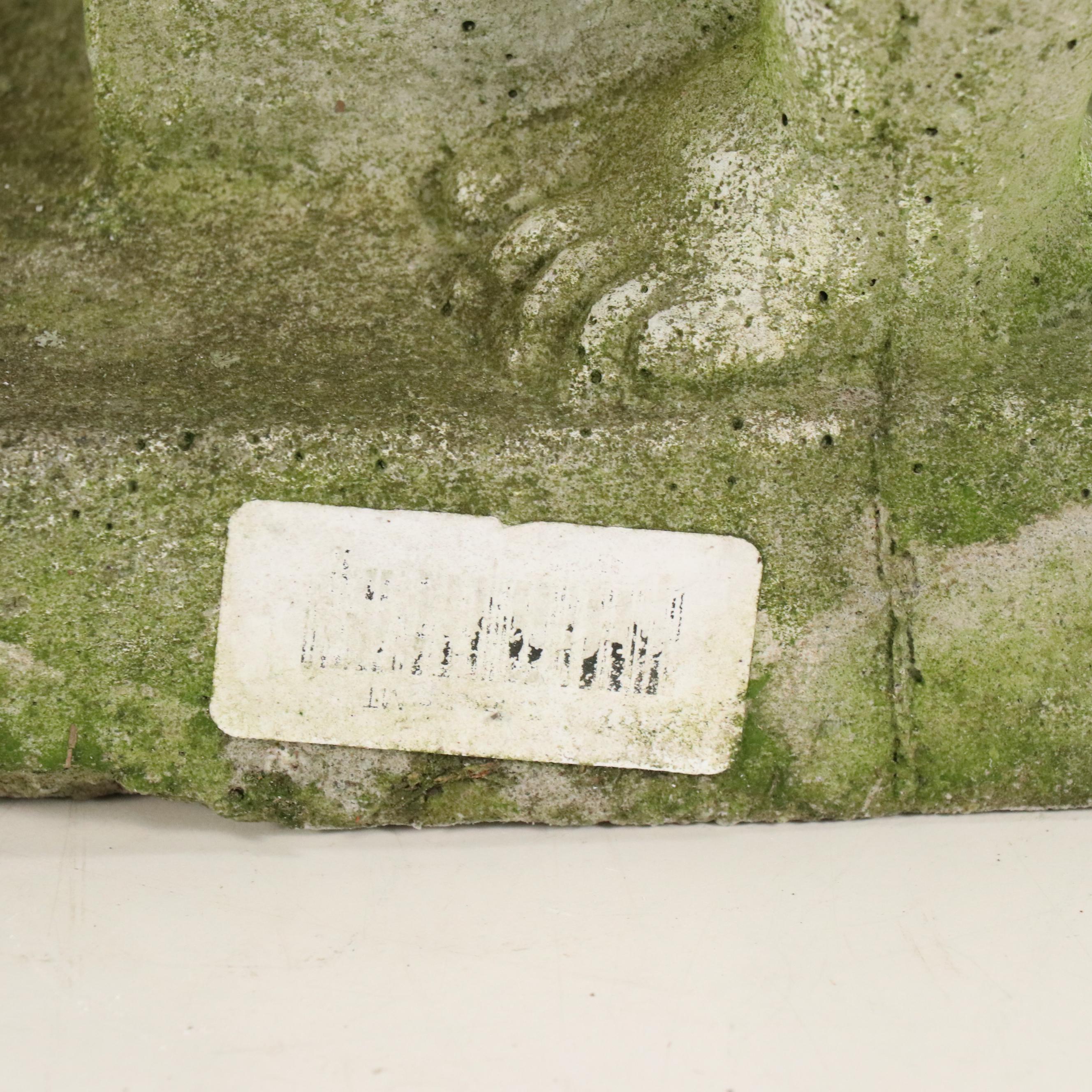 Neoclassical Style Twin Cherubs Concrete Garden Statue