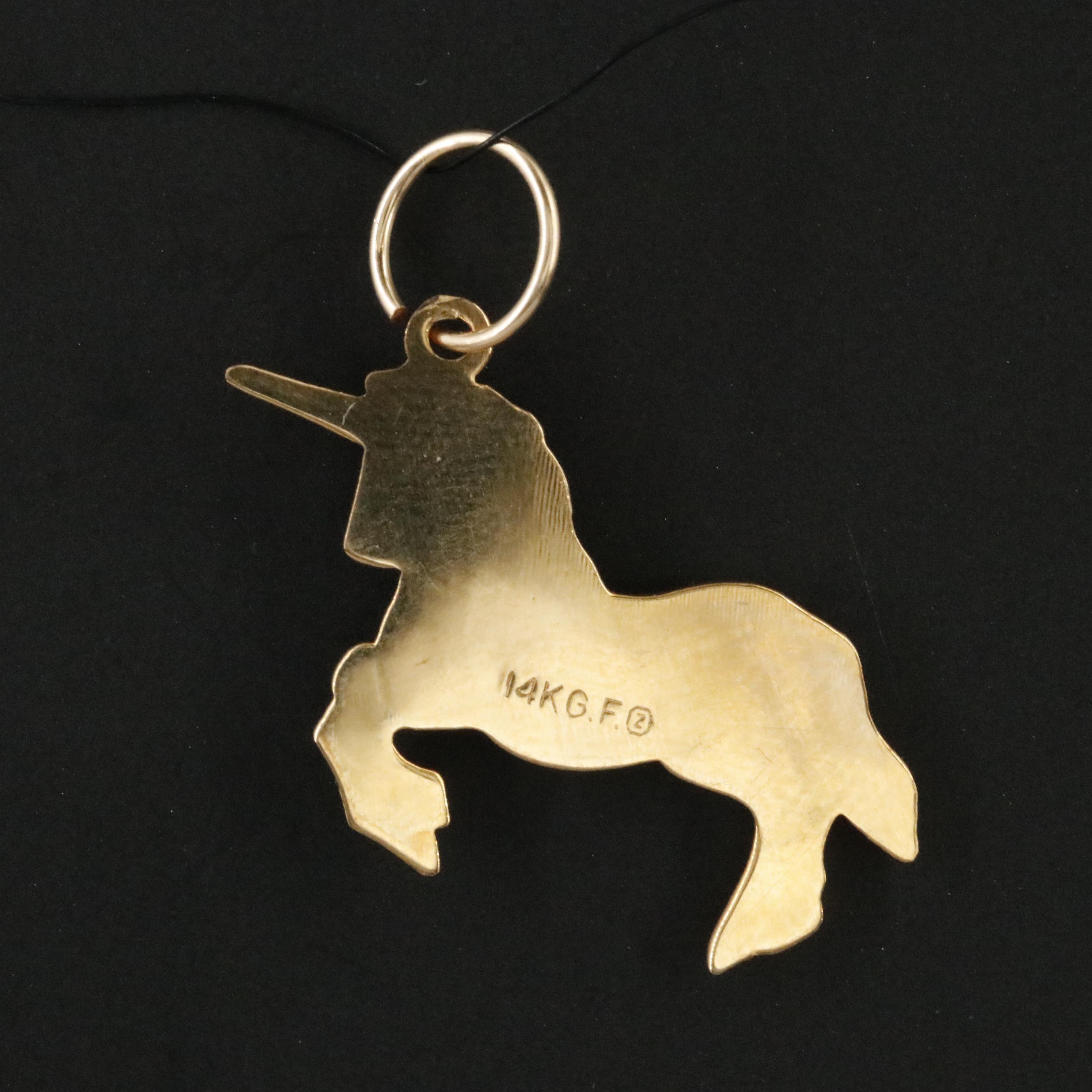Gold-Filled Unicorn Pendant
