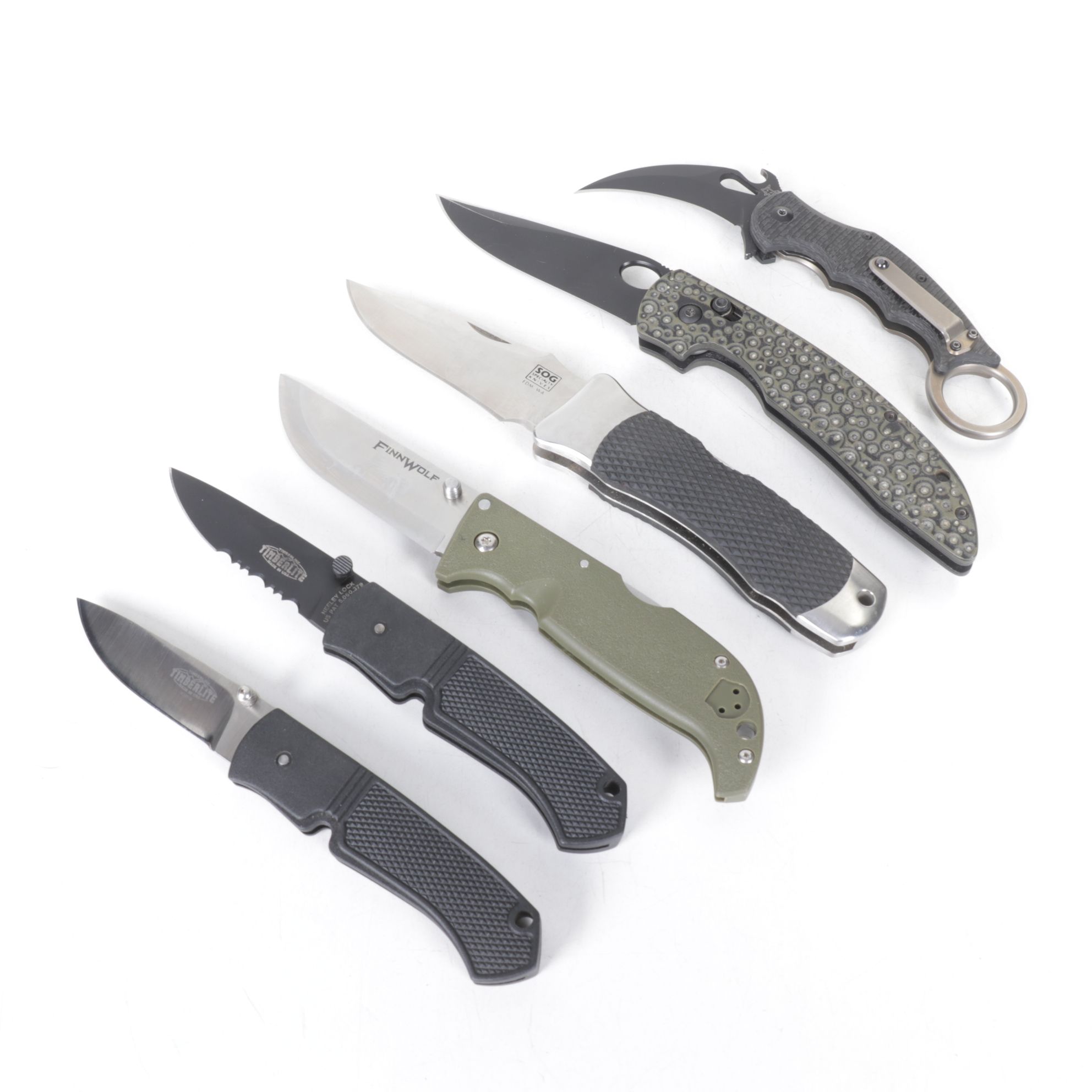 Six Folding Knives with Fox, Benchmade, SOG, and More