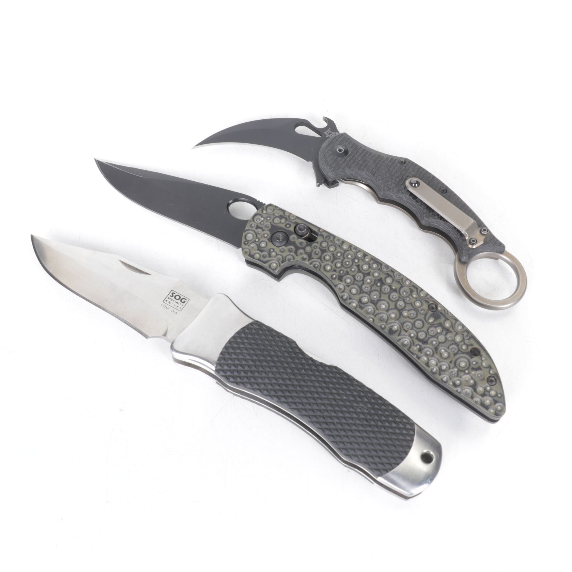 Six Folding Knives with Fox, Benchmade, SOG, and More