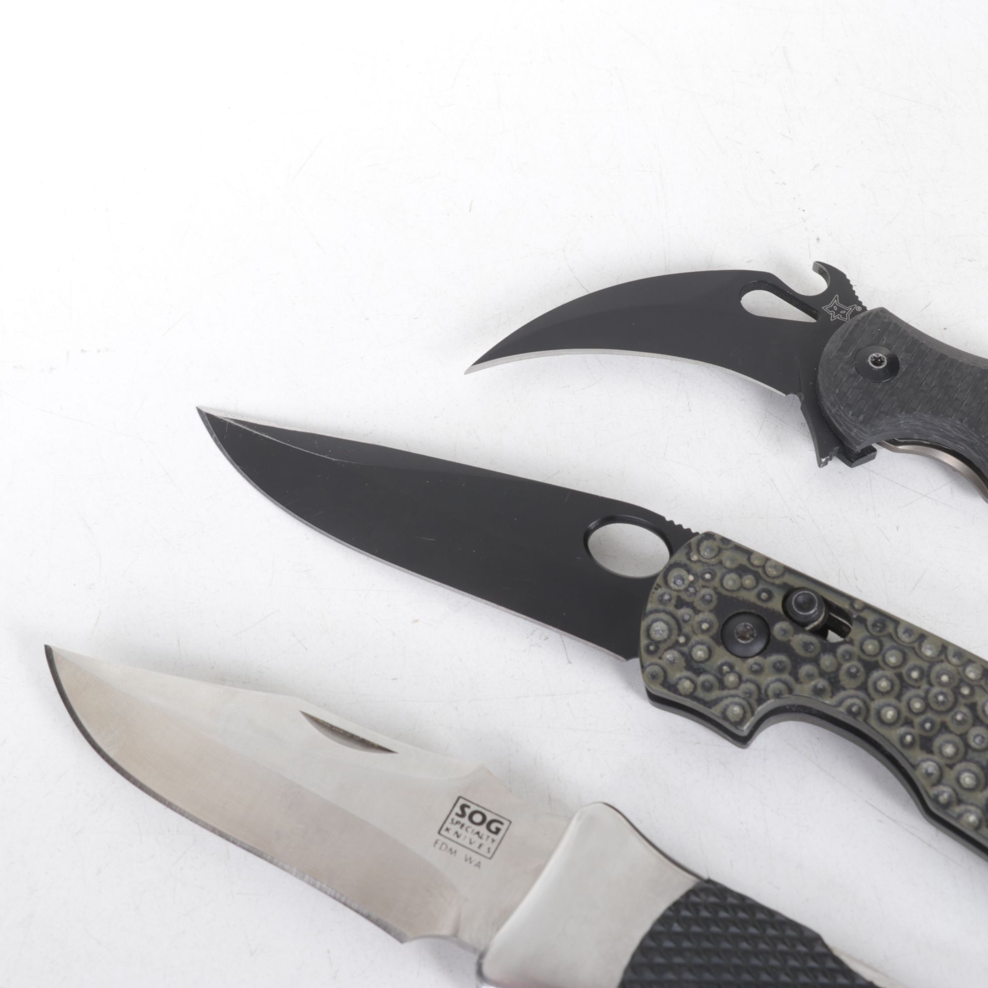 Six Folding Knives with Fox, Benchmade, SOG, and More