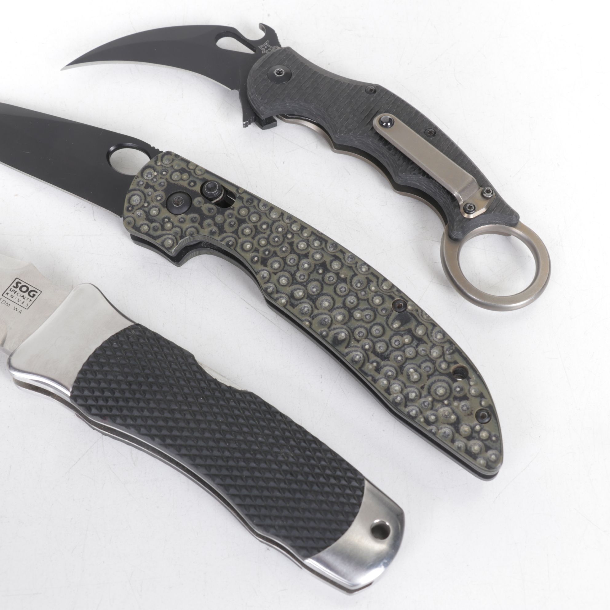 Six Folding Knives with Fox, Benchmade, SOG, and More