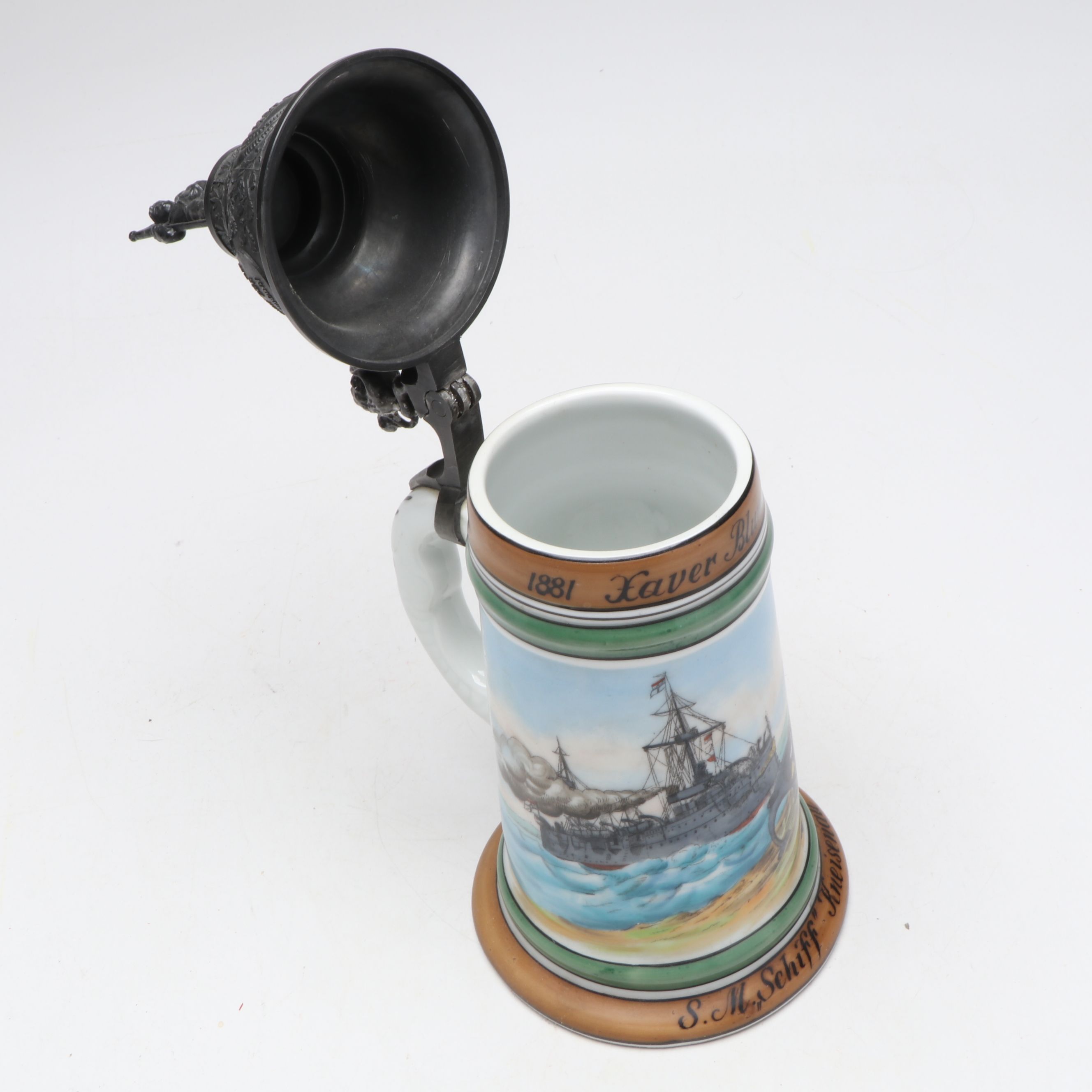 Prussian Regimental Naval Commemorative Stein, Late 19th Century