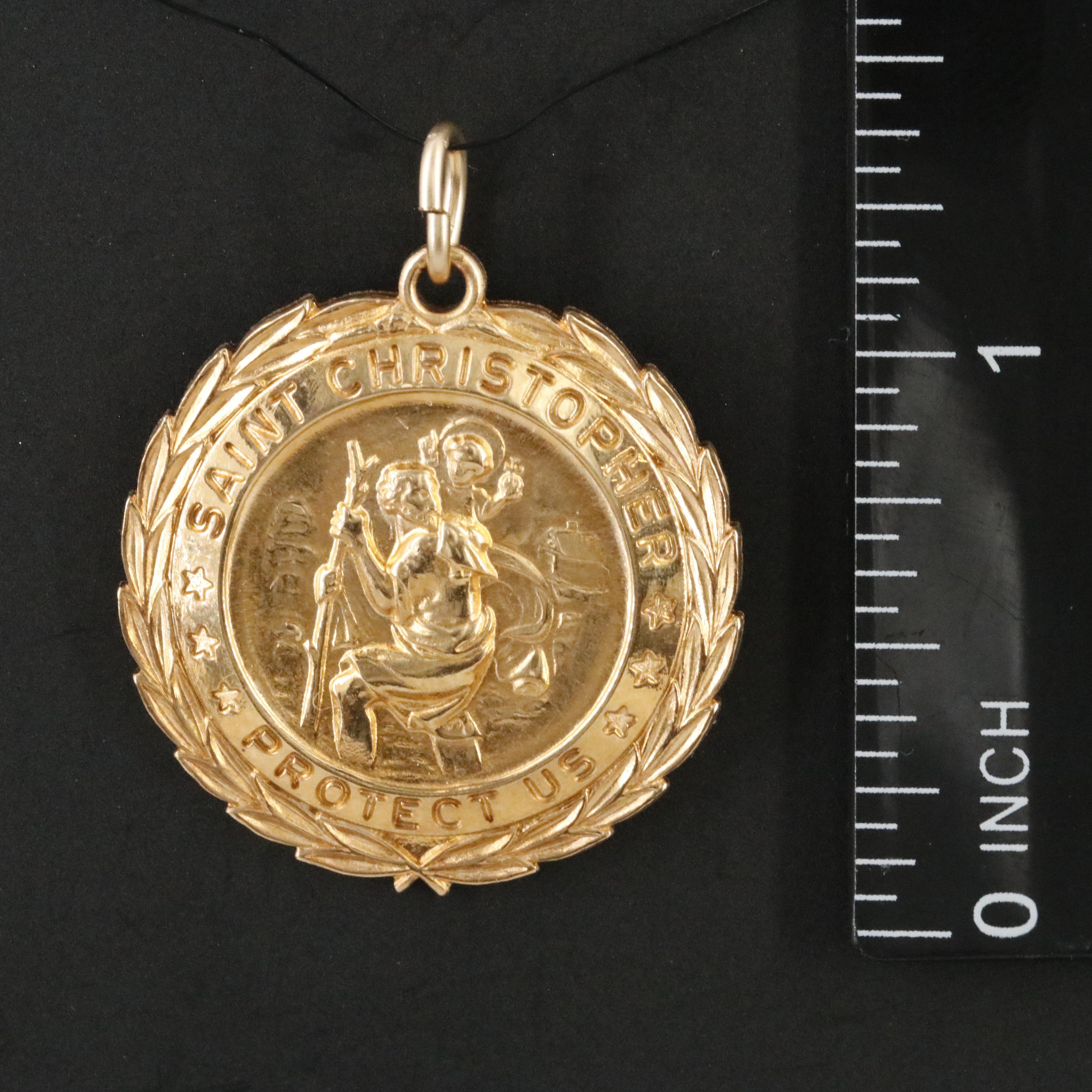 Gold-Filled Saint Christopher Pendant