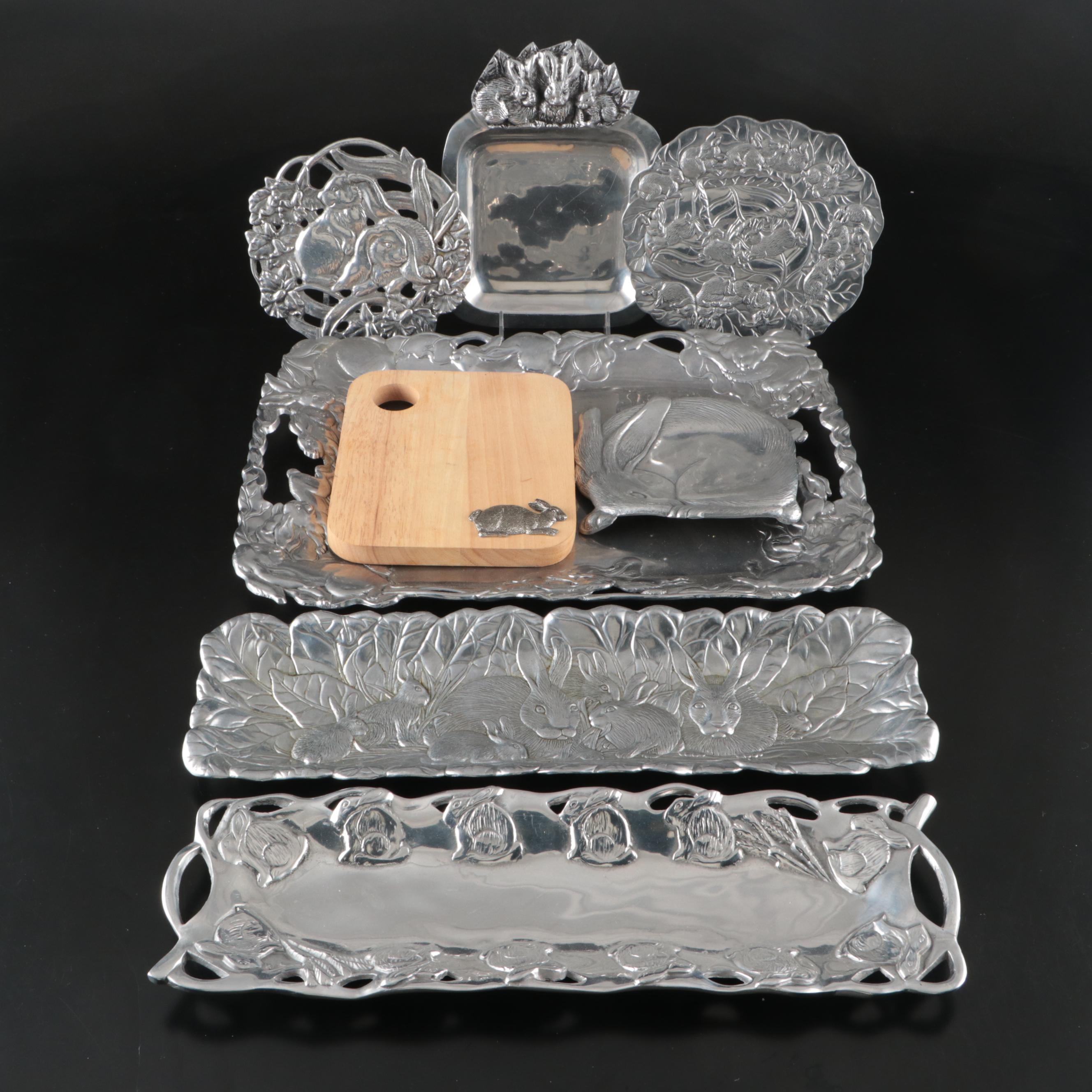Arthur Court Trays with Other Tableware and Serving Pieces