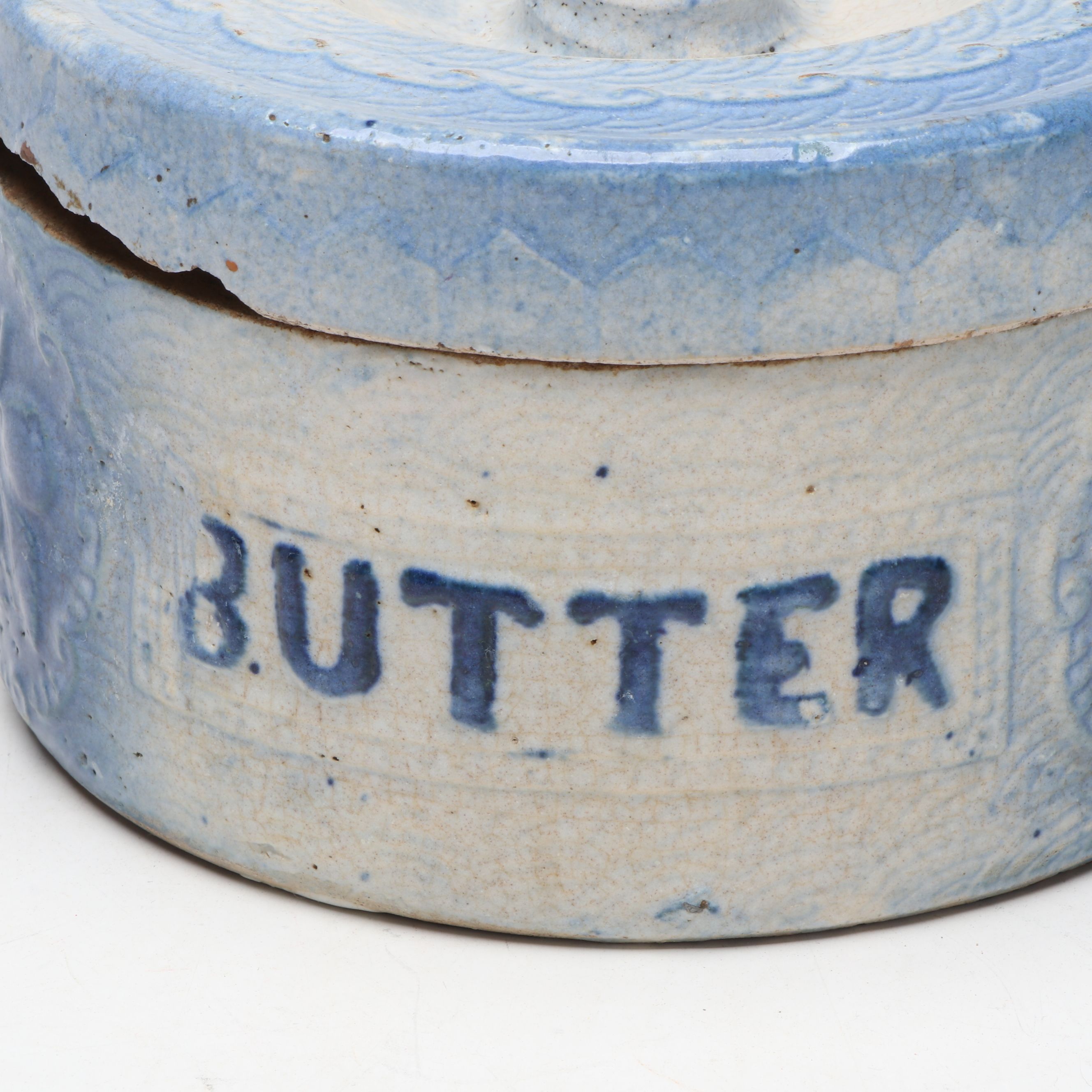 Salt Glazed Stoneware Butter Crock