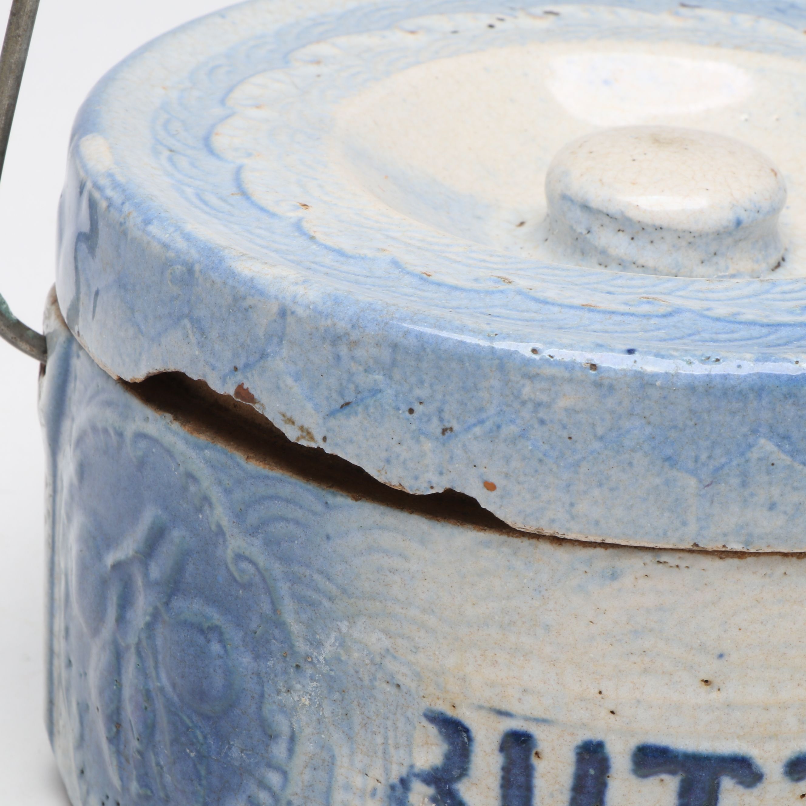 Salt Glazed Stoneware Butter Crock
