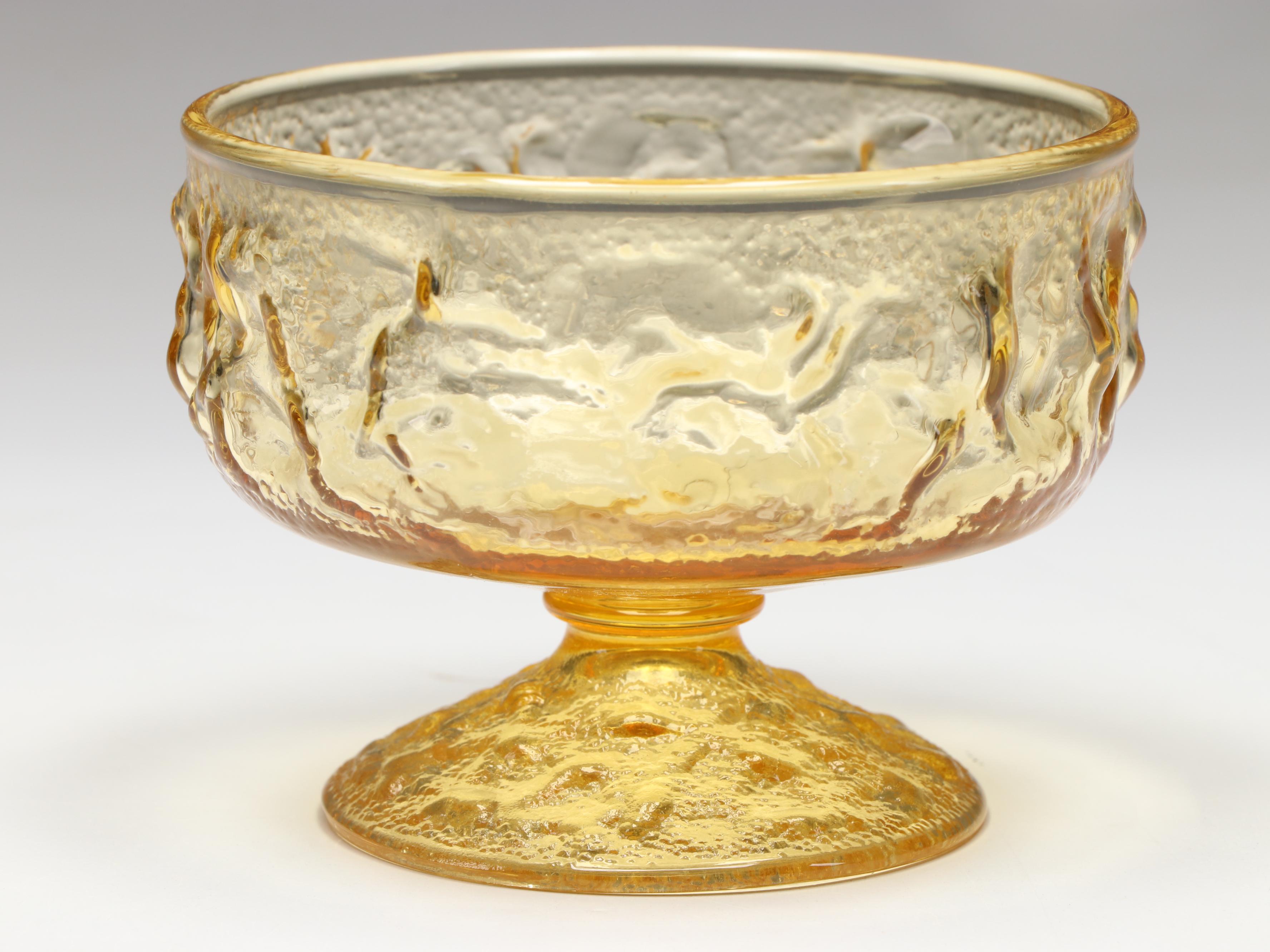 Anchor Hocking "Milano" Glass Dessert Bowls, Mid to Late 20th Century
