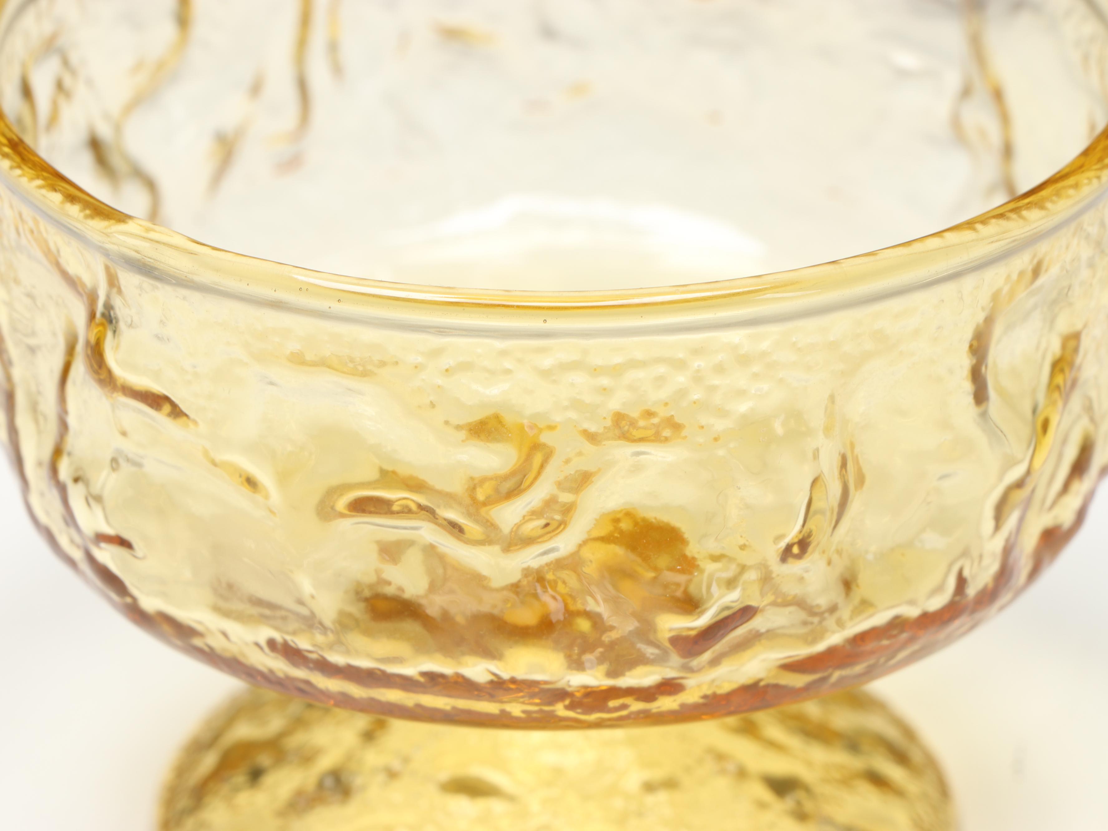 Anchor Hocking "Milano" Glass Dessert Bowls, Mid to Late 20th Century