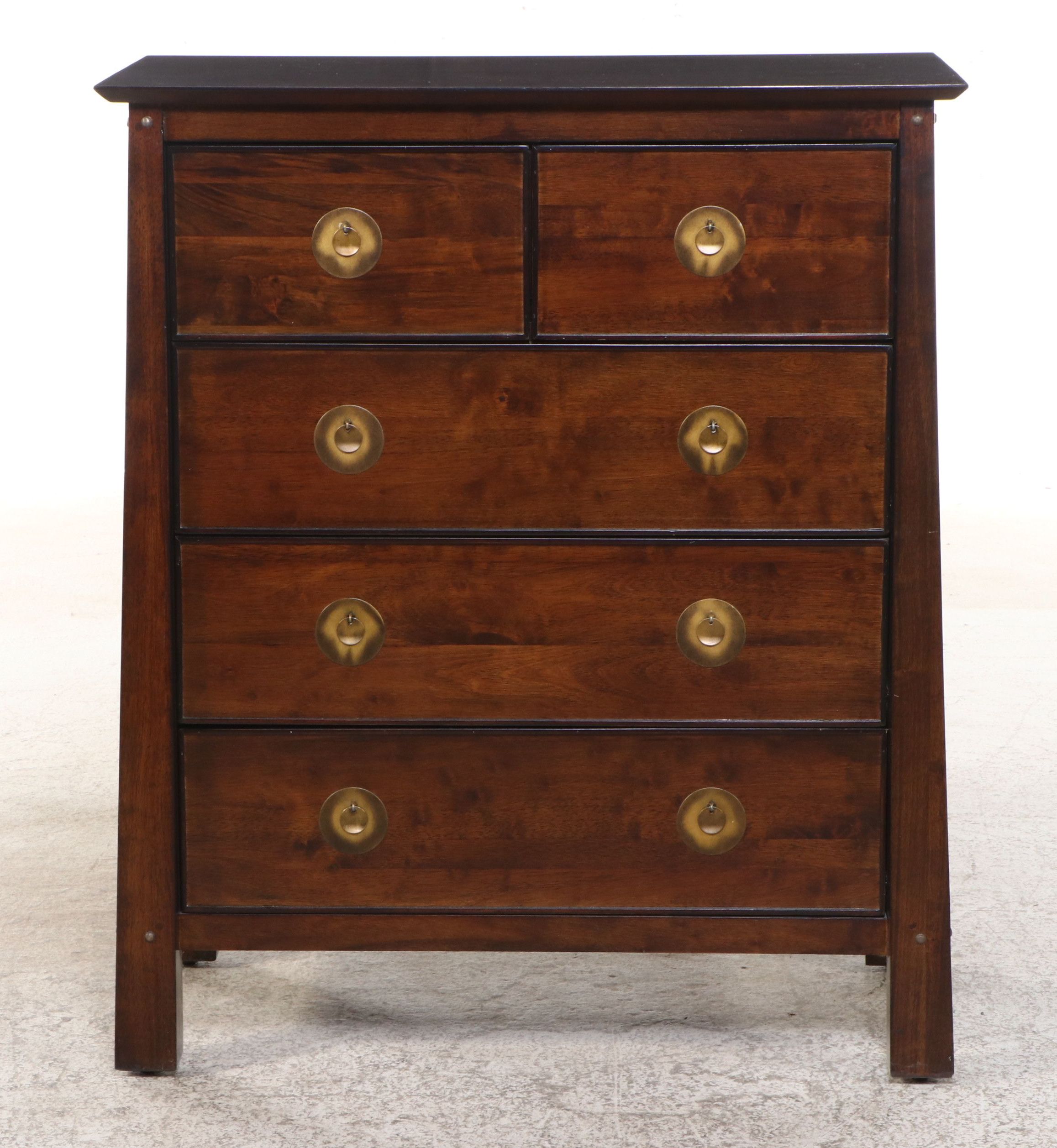 Pier 1 Asian Style Five-Drawer Wood Chest