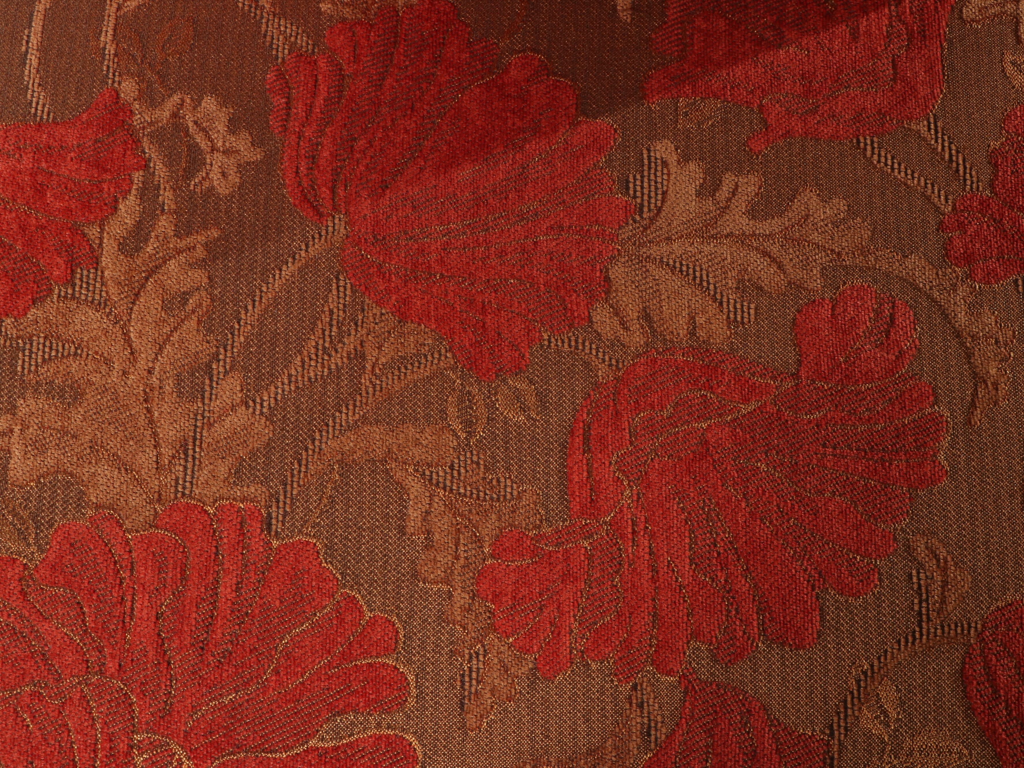 Pier 1 Contemporary Floral Chenille Upholstered Slipper Chair with Throw Pillow