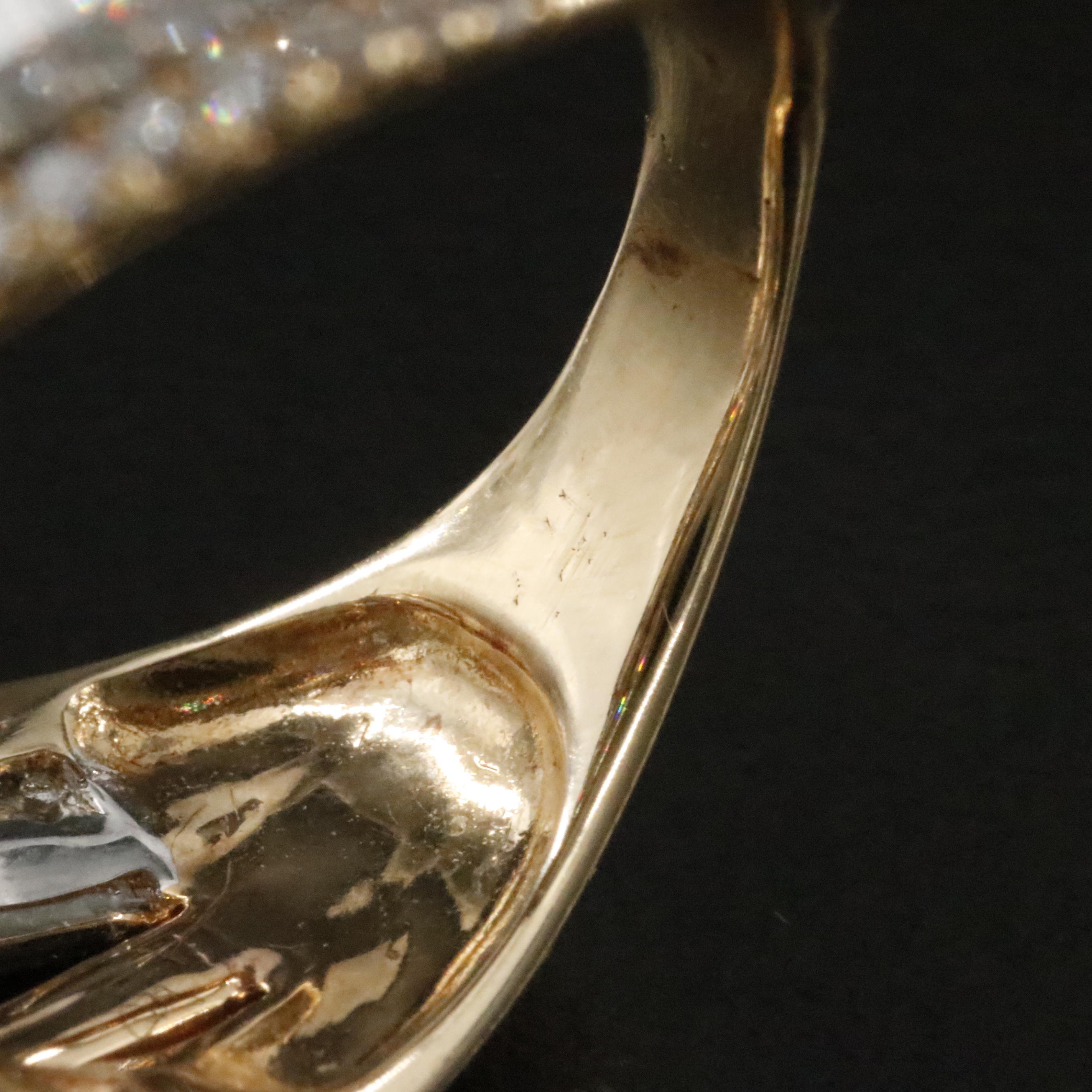 EFFY 14K Two-Tone 2.75 CTW Diamond Crossover Ring