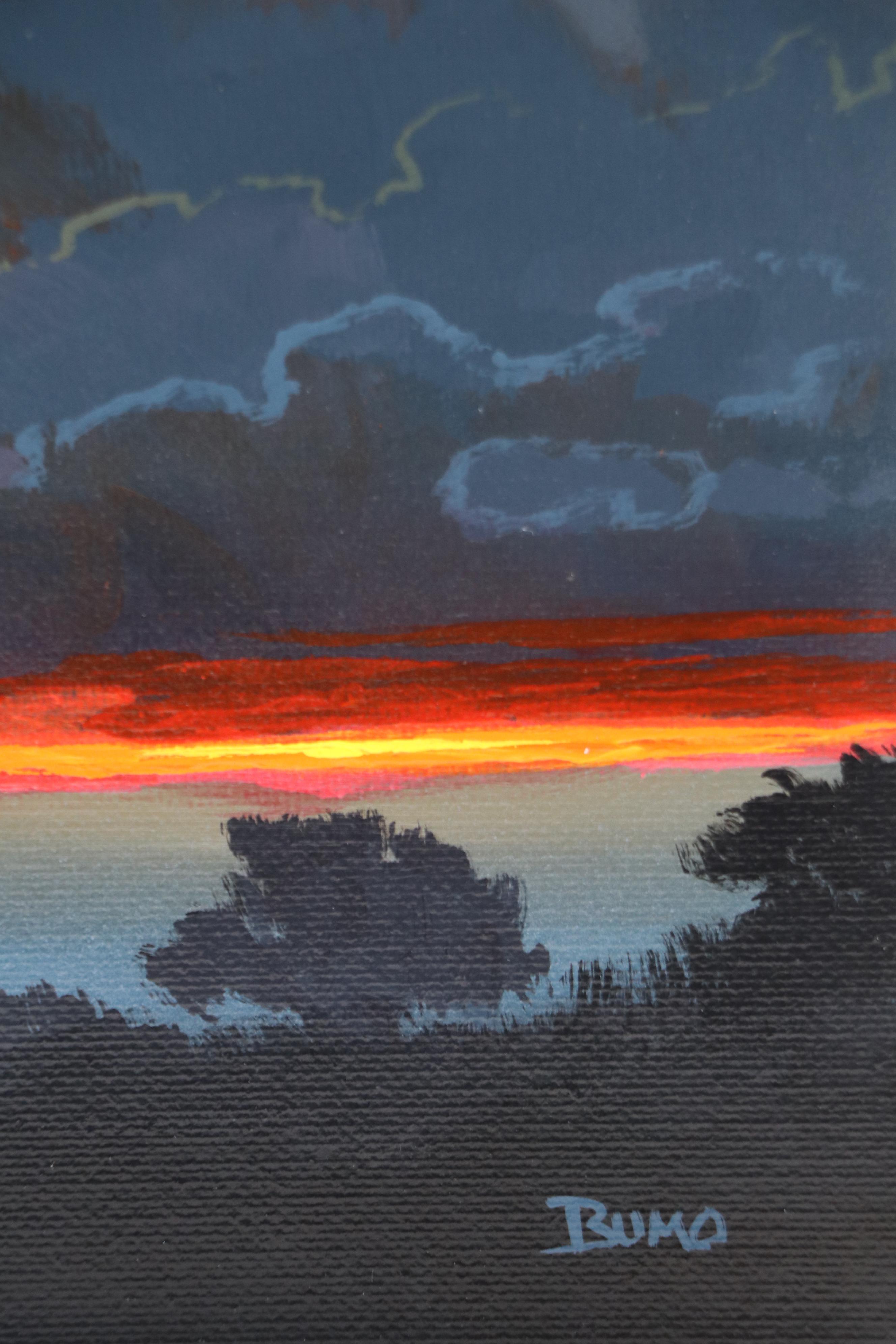 Douglas "Bumo" Johnpeer Acrylic Landscape Painting