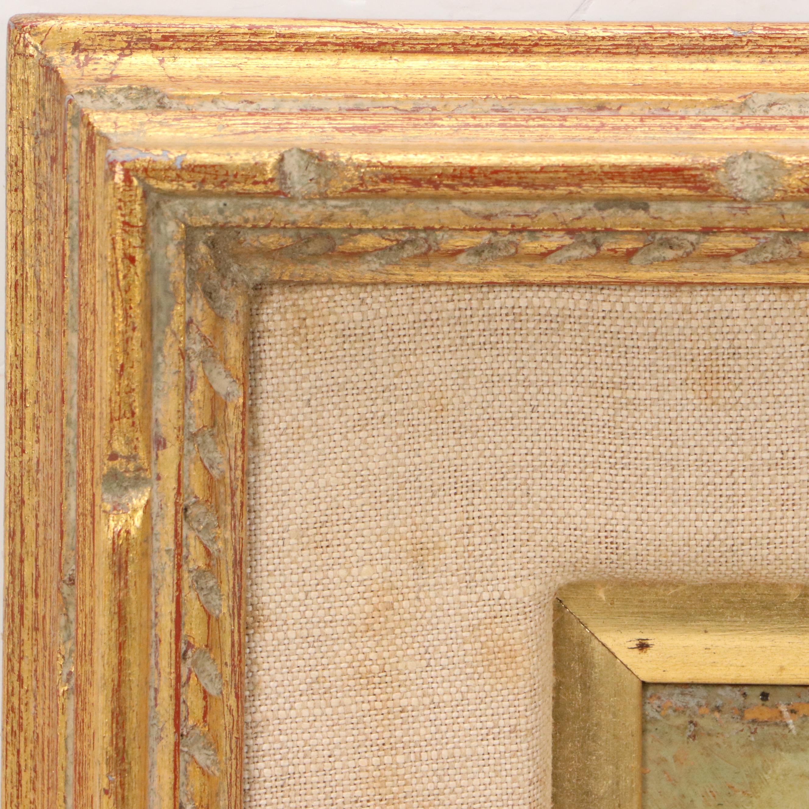 Hand-Painted Print of European City, Late 19th to Early 20th Century