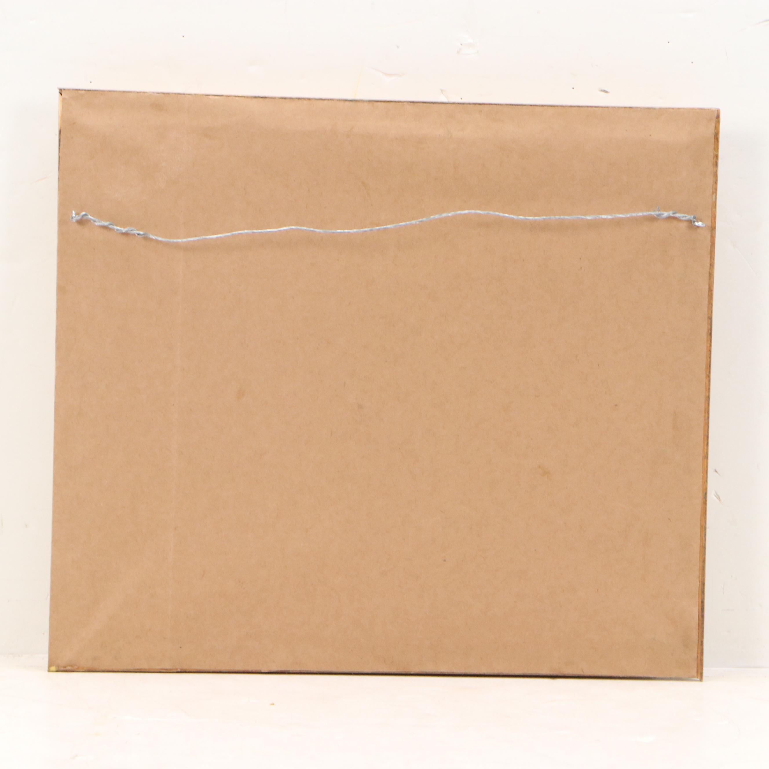 Hand-Painted Print of European City, Late 19th to Early 20th Century